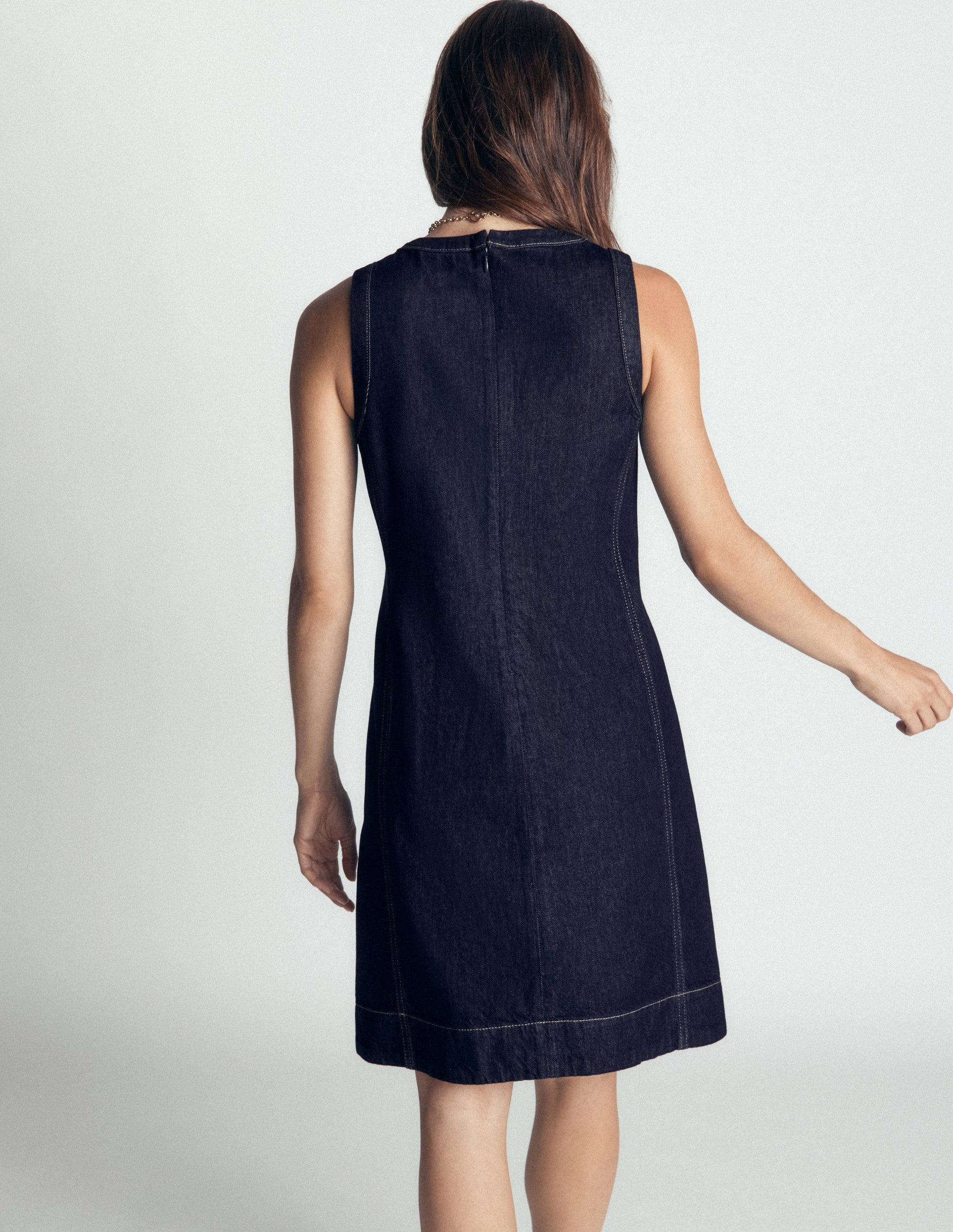 Lou Denim-Etuikleid-Indigoblau, Denim-5