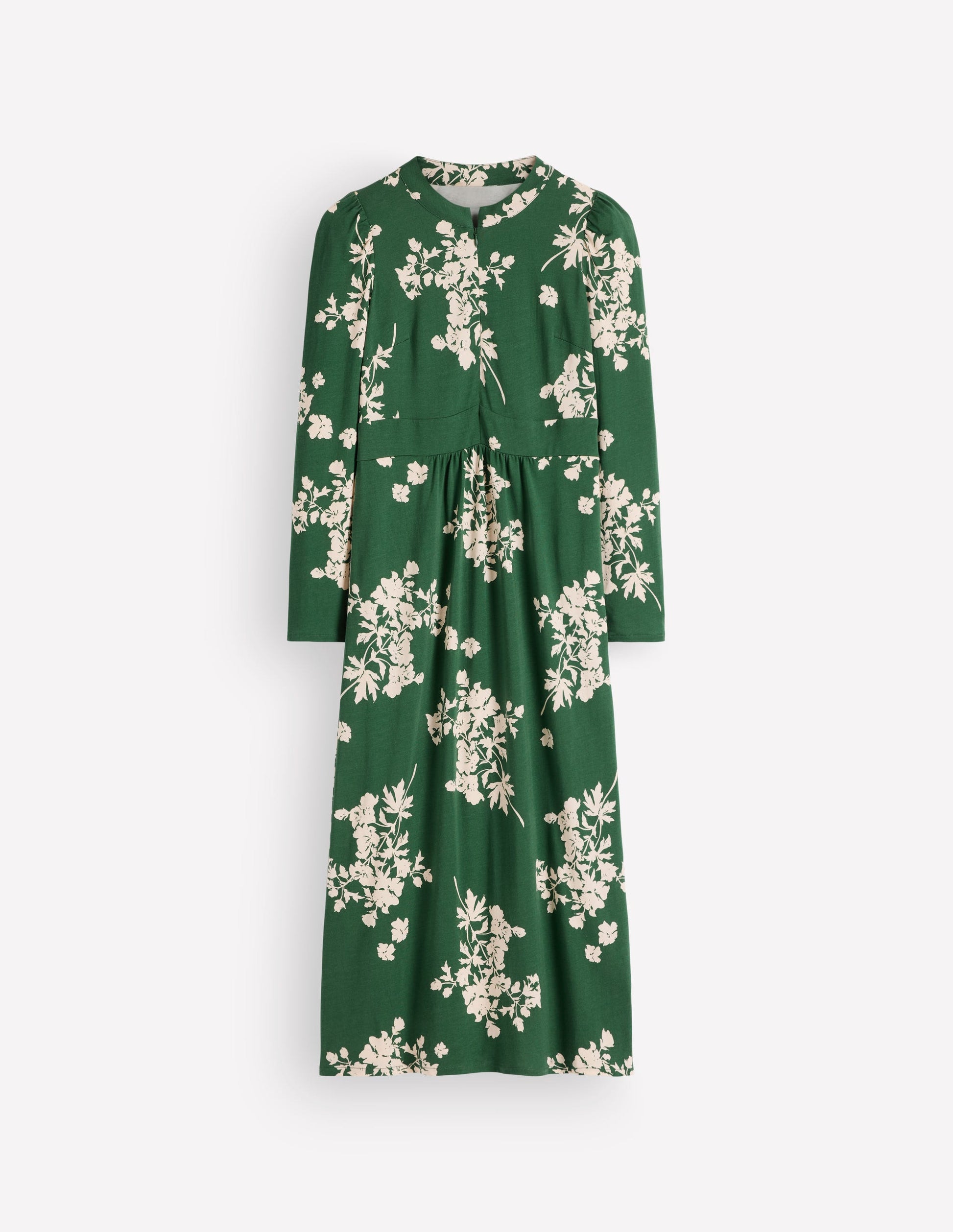 Hope Jerseykleid mit Reißverschlussdetail-Jägergrün, Einzelne Blumensträuße-5