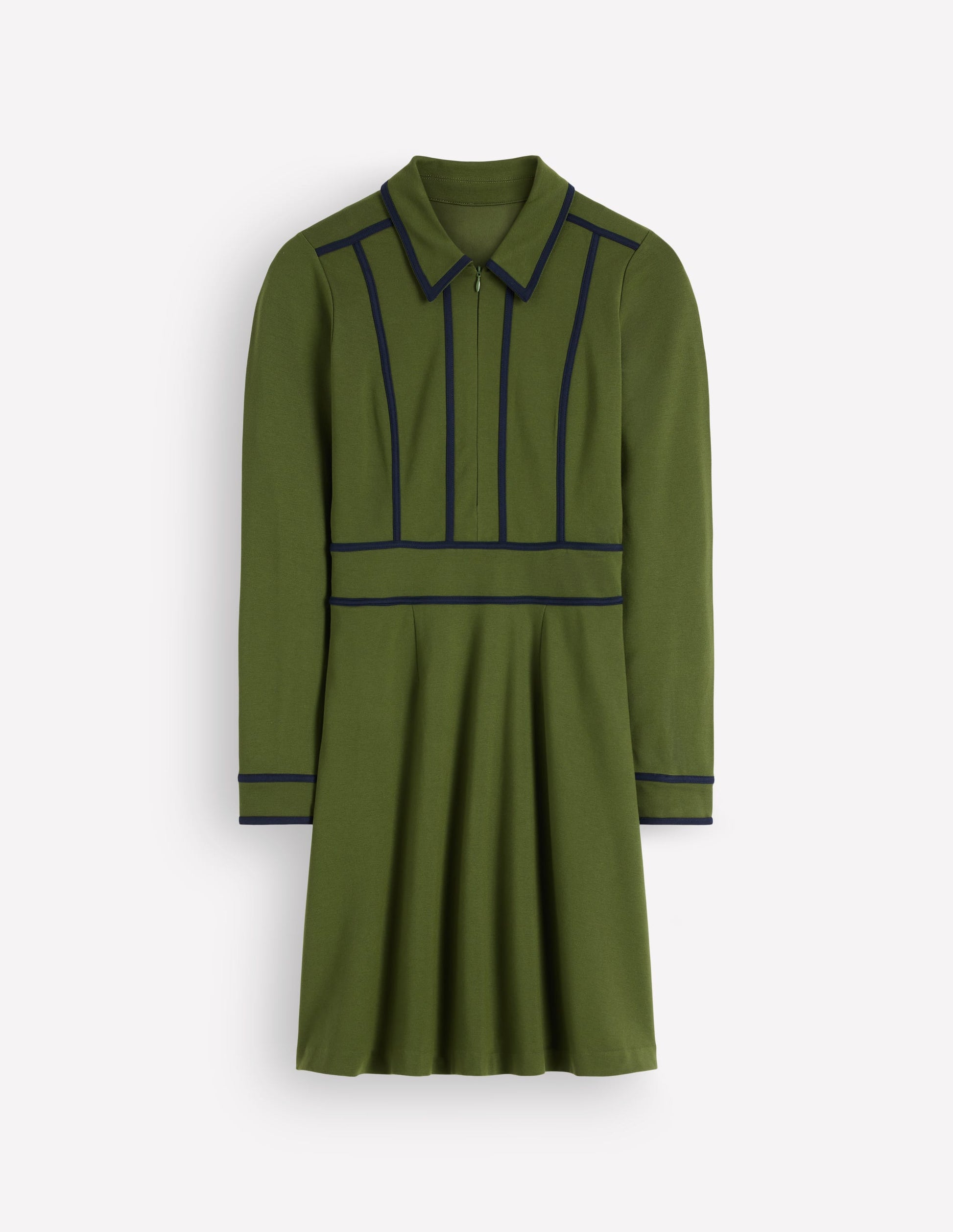 Ula Kurzes Ponte-Kleid-Braunschweigisches Grün, Marineblau-6