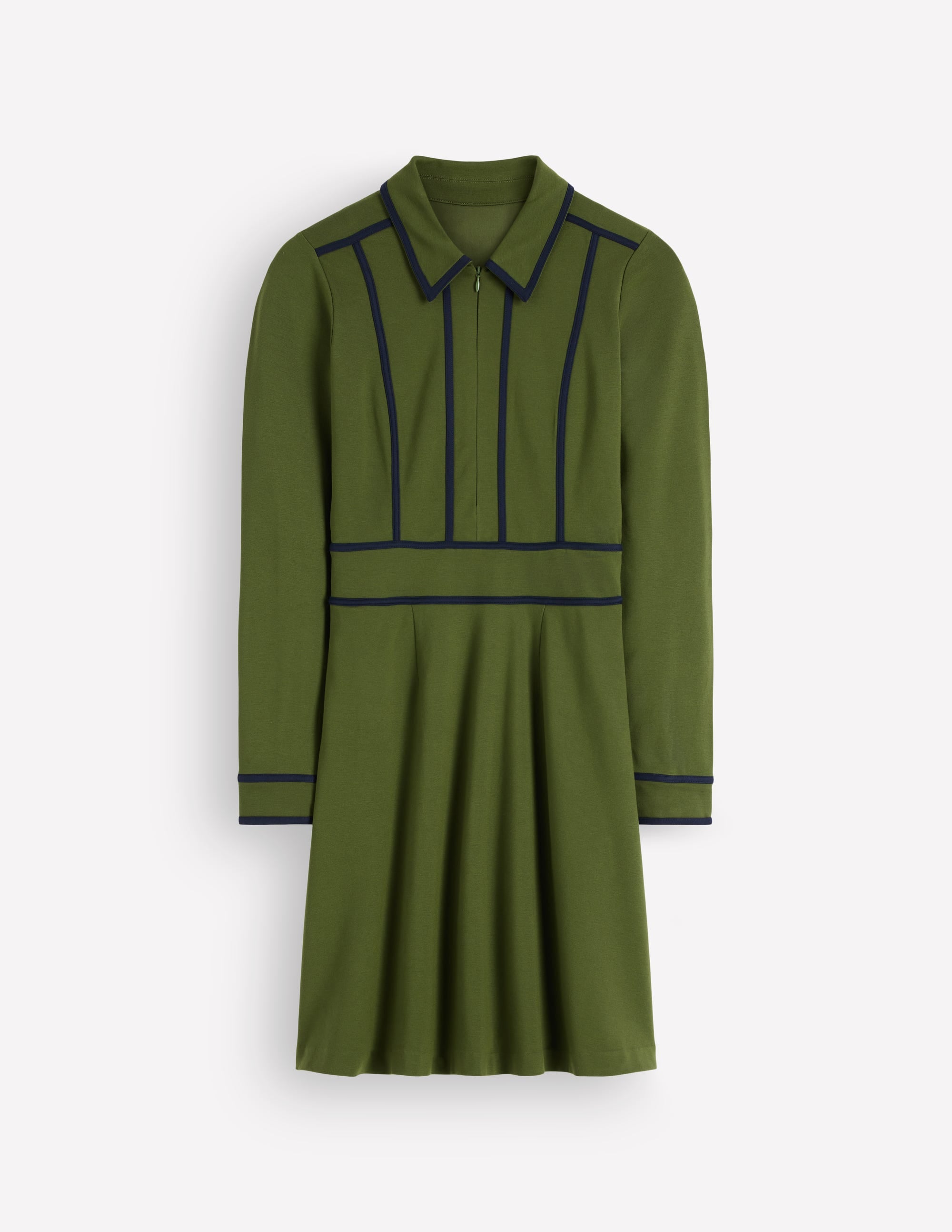 Ula Kurzes Ponte-Kleid-Braunschweigisches Grün, Marineblau - Image 6