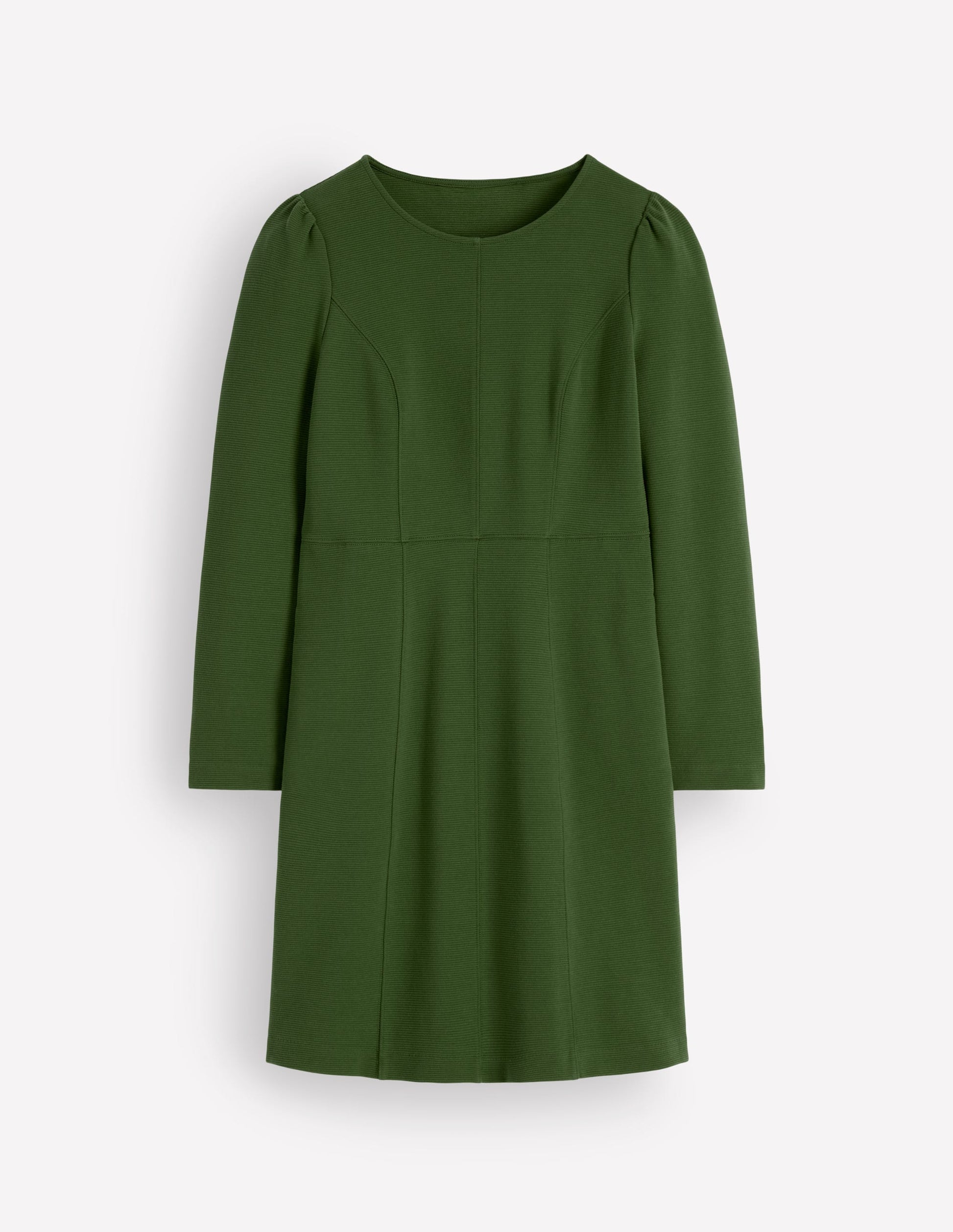 Robe Marla en ottoman à coutures-Sapin vert-5