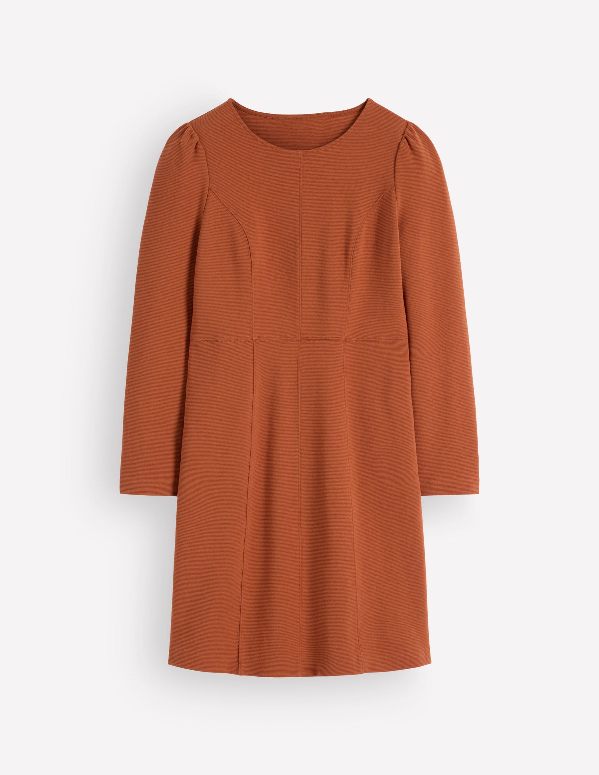 Marla Ottoman-Kleid mit Ziernähten-Lebkuchen-8