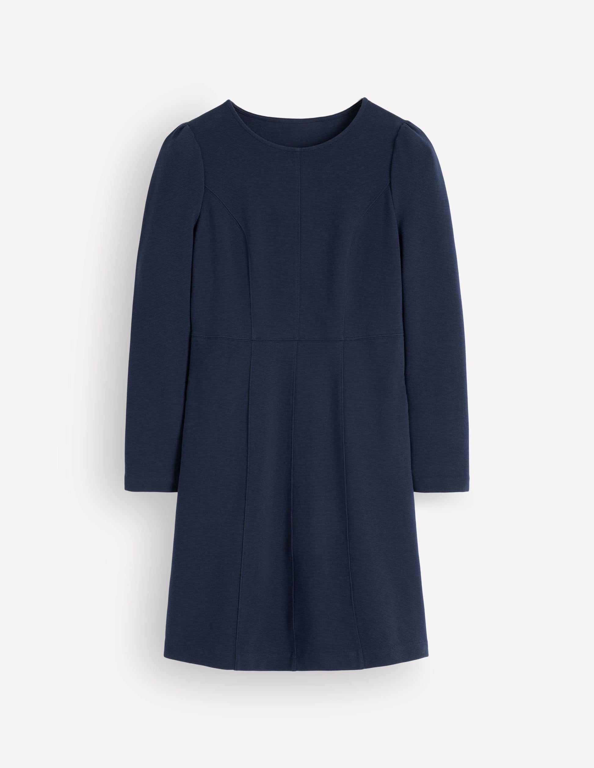 Marla Ottoman-Kleid mit Ziernähten-Marineblau-5