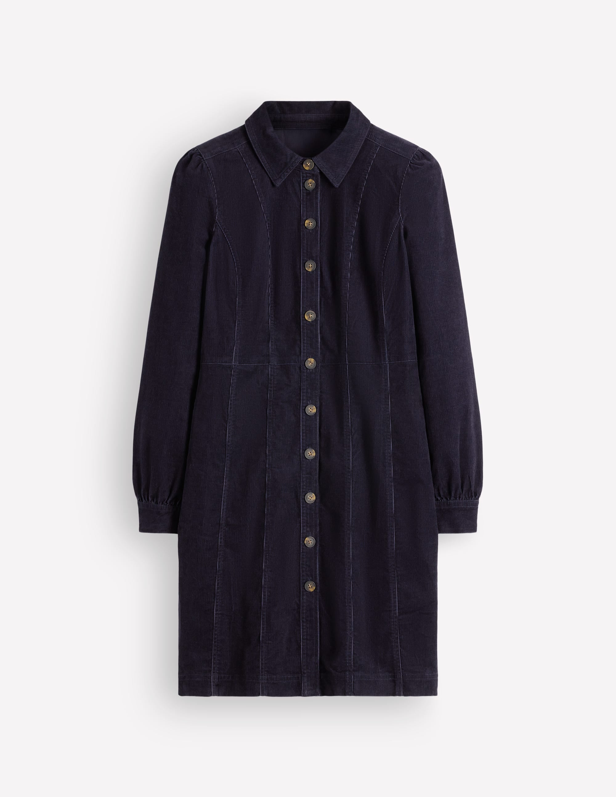 Robe courte Rhoda en velours côtelé-Bleu marine - Image 6