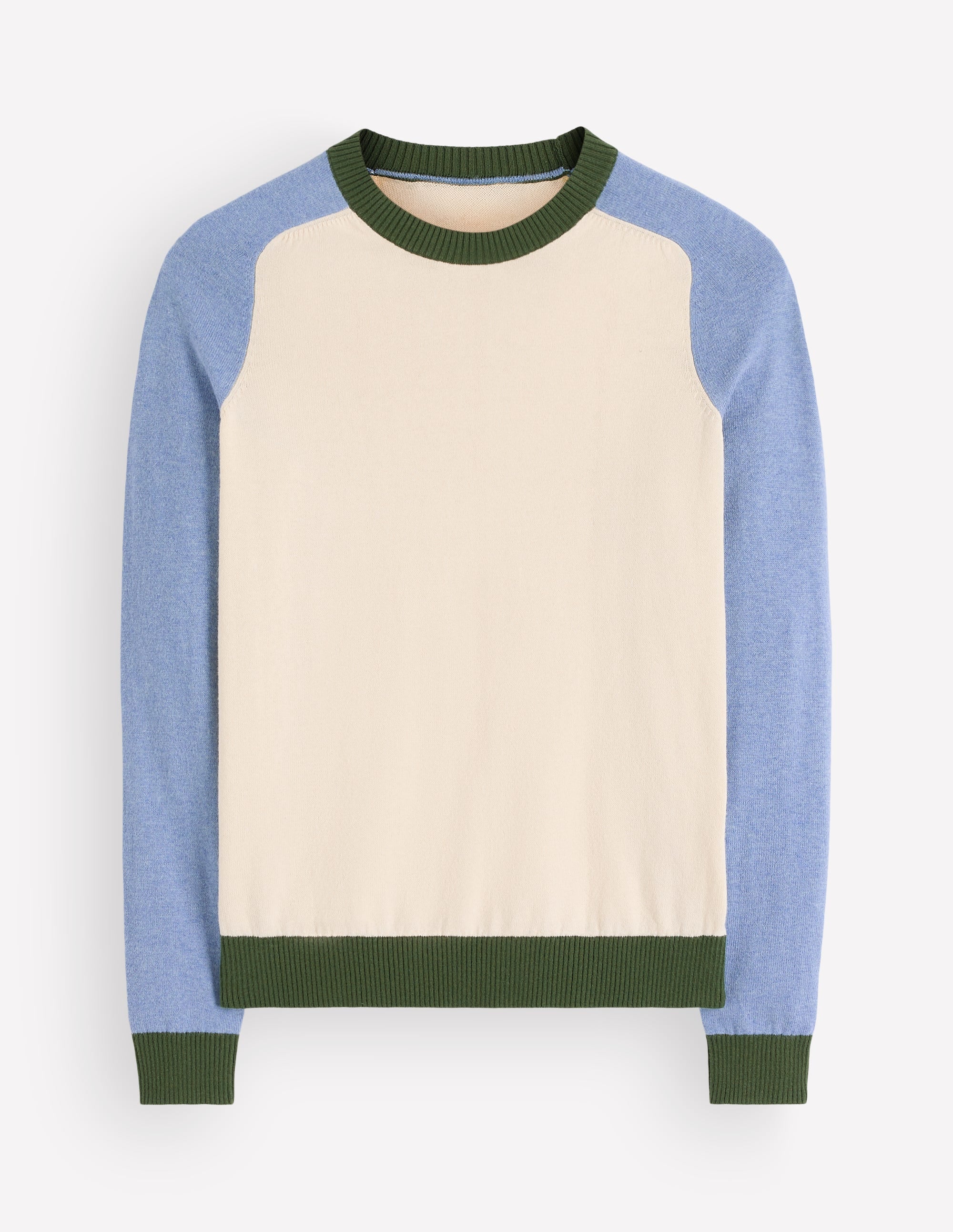 Meg Pullover mit Raglanärmeln-Naturweiß, Blau und Grün - Image 5