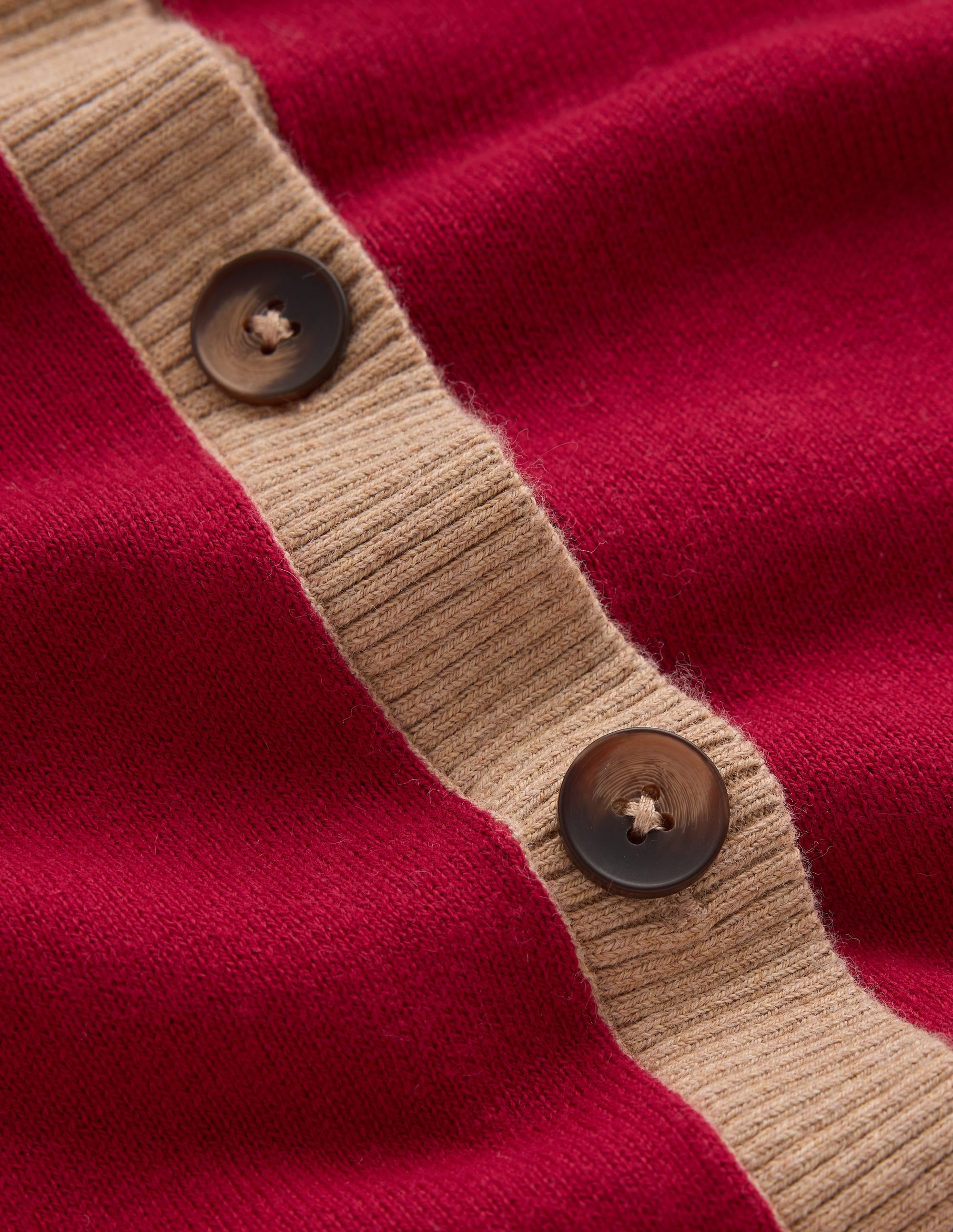 Meg Strickjacke mit Raglanärmeln-Rot, Blockfarben - Image 6