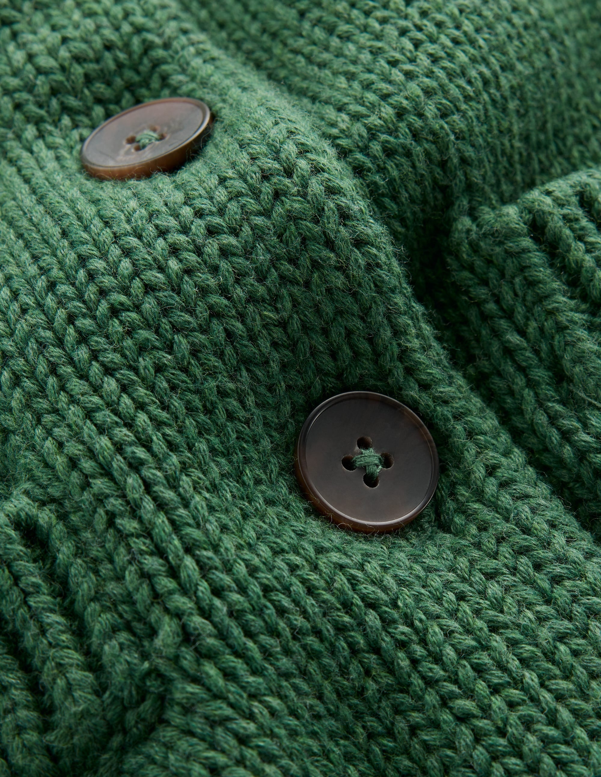 Lucy Grob gestrickte Baumwollstrickjacke-Highland-Grün - Image 7