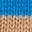 Lucy Lockerer Baumwollpullover-Camel, Blau Streifen