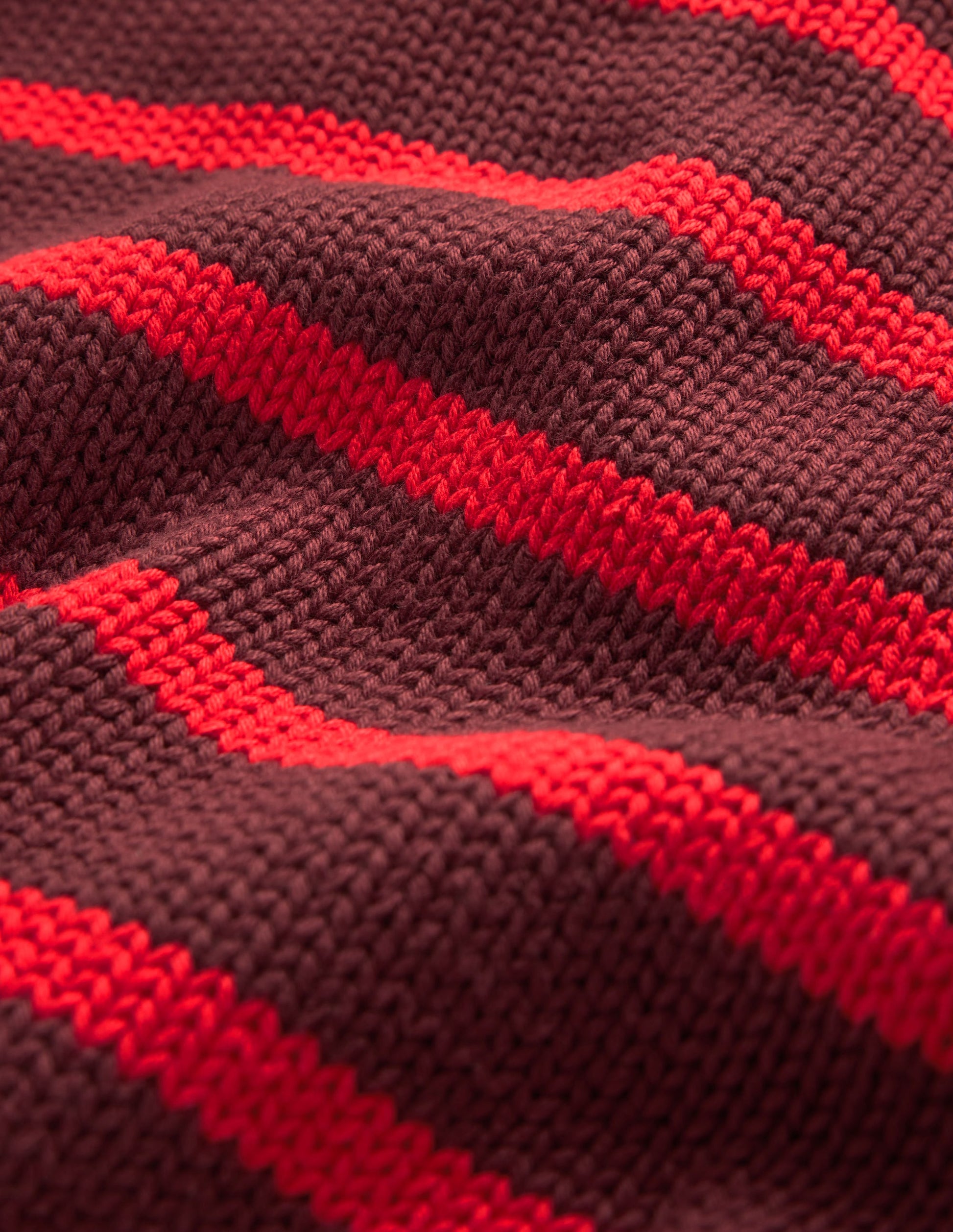 Lucy Grob gestrickter Baumwollpullover-Kastanie, Mohnblumenrot-8