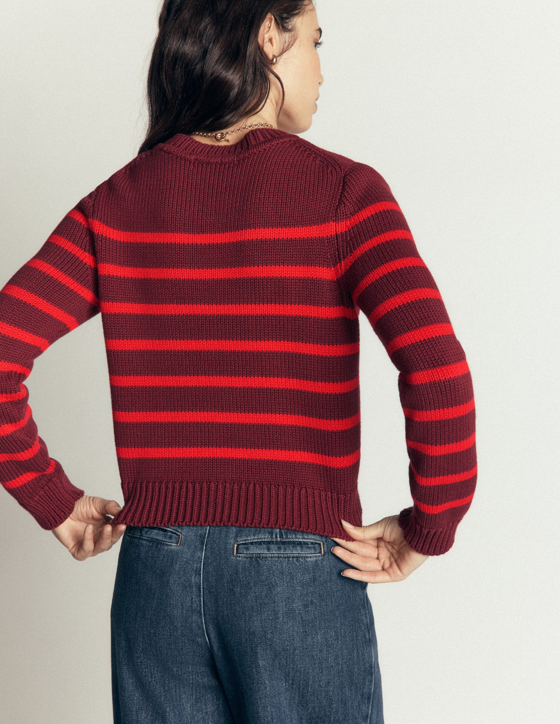 Pull Lucy en coton épais-Porto, rouge alerte-3