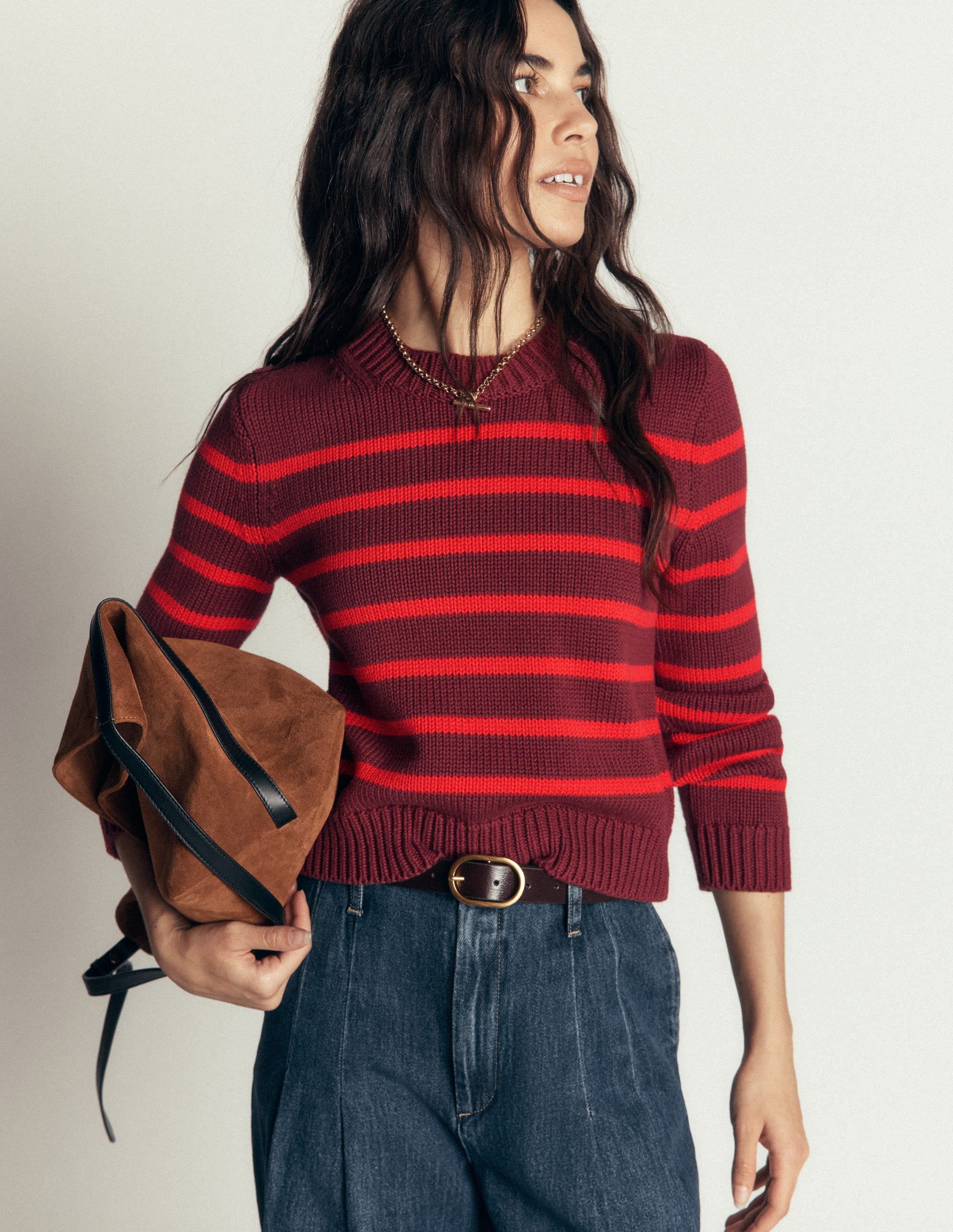 Pull Lucy en coton épais-Porto, rouge alerte - Image 5