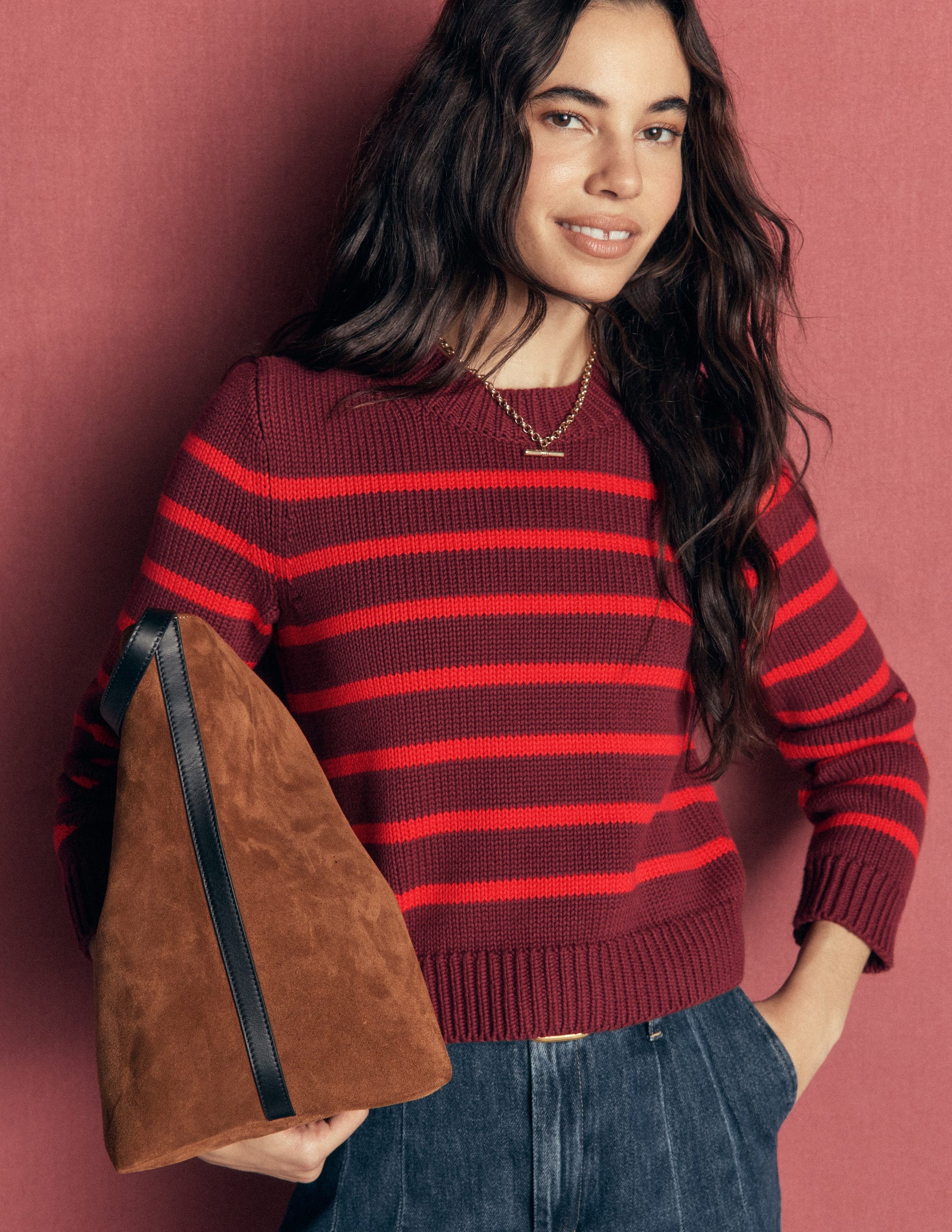 Pull Lucy en coton épais-Porto, rouge alerte-6