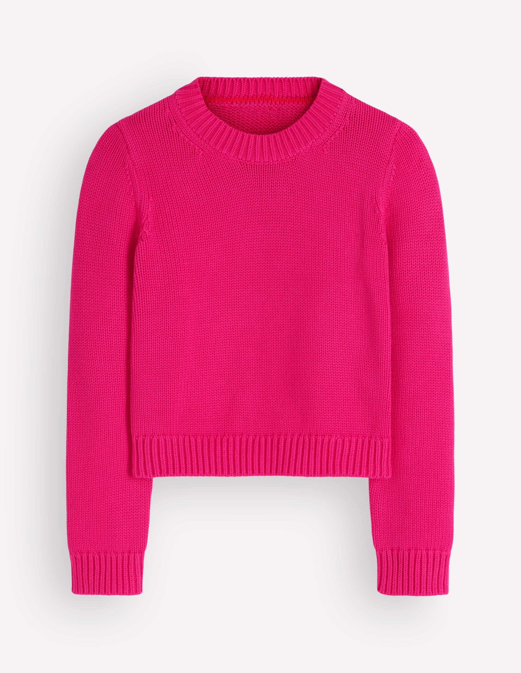 Lucy Grob gestrickter Baumwollpullover-Rosa Pfau - Image 5