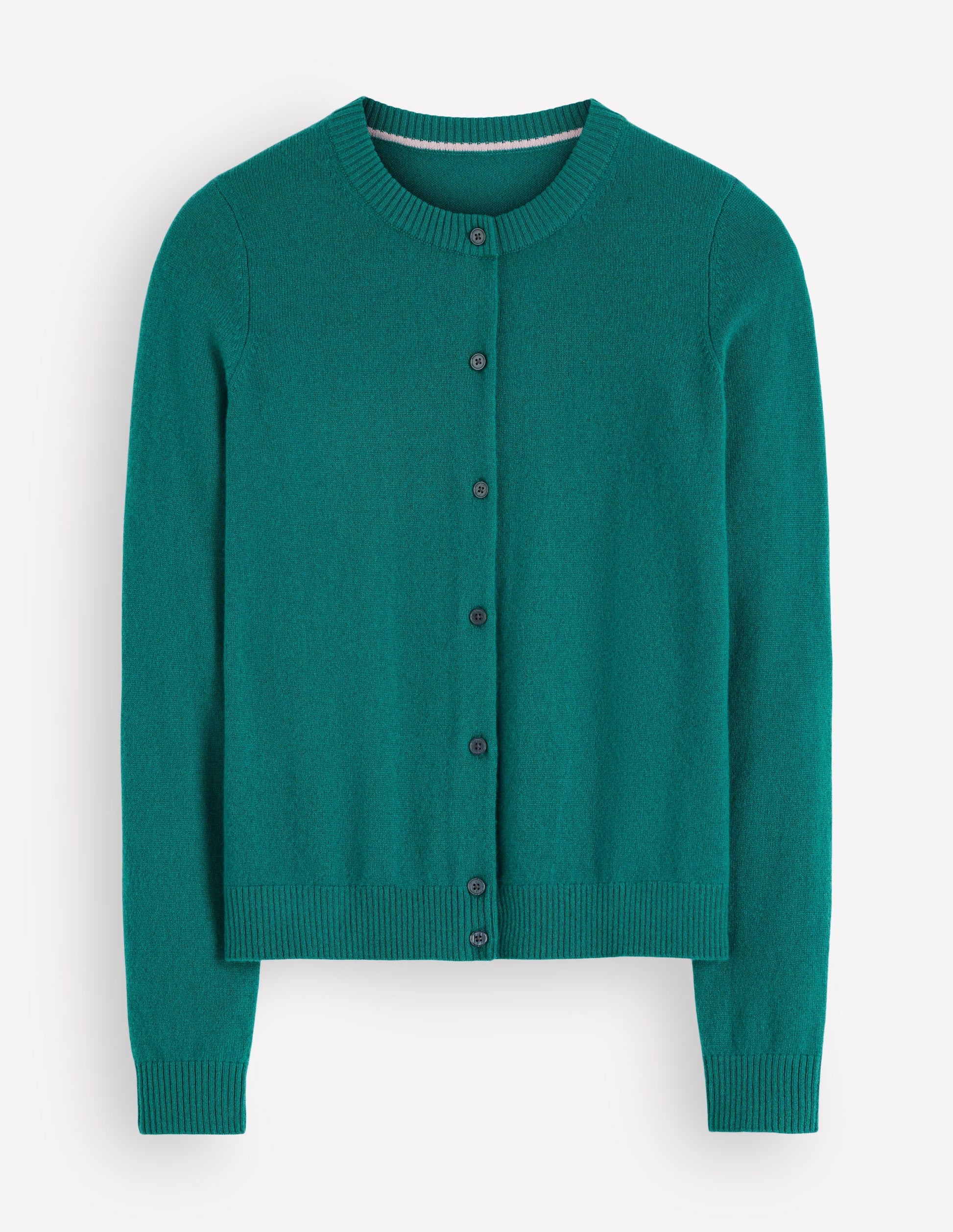 Elsie Kaschmir-Strickjacke mit Rundhalsausschnitt-Tiefseetiefe-5