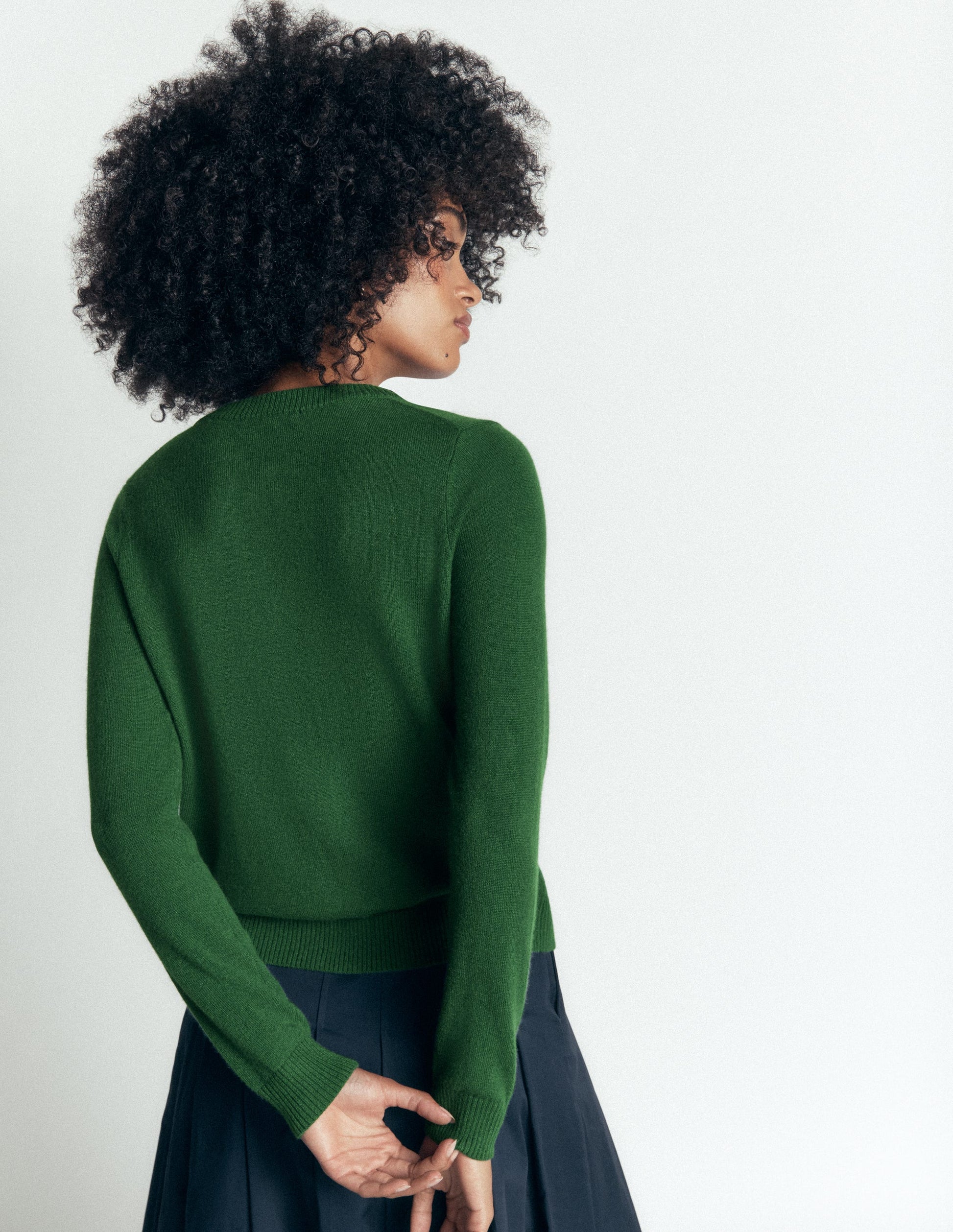 Cardigan Elsie en cachemire-Vert frais-3