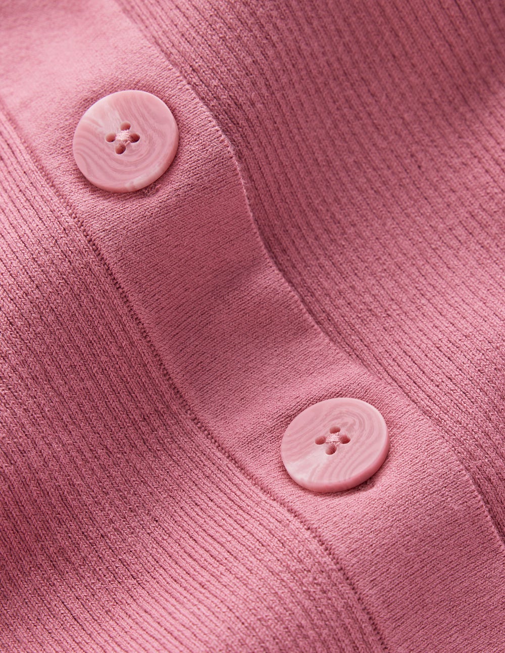 Rhianne Baumwollstrickjacke aus Rippstrick-Rosa Heidekraut - Image 8