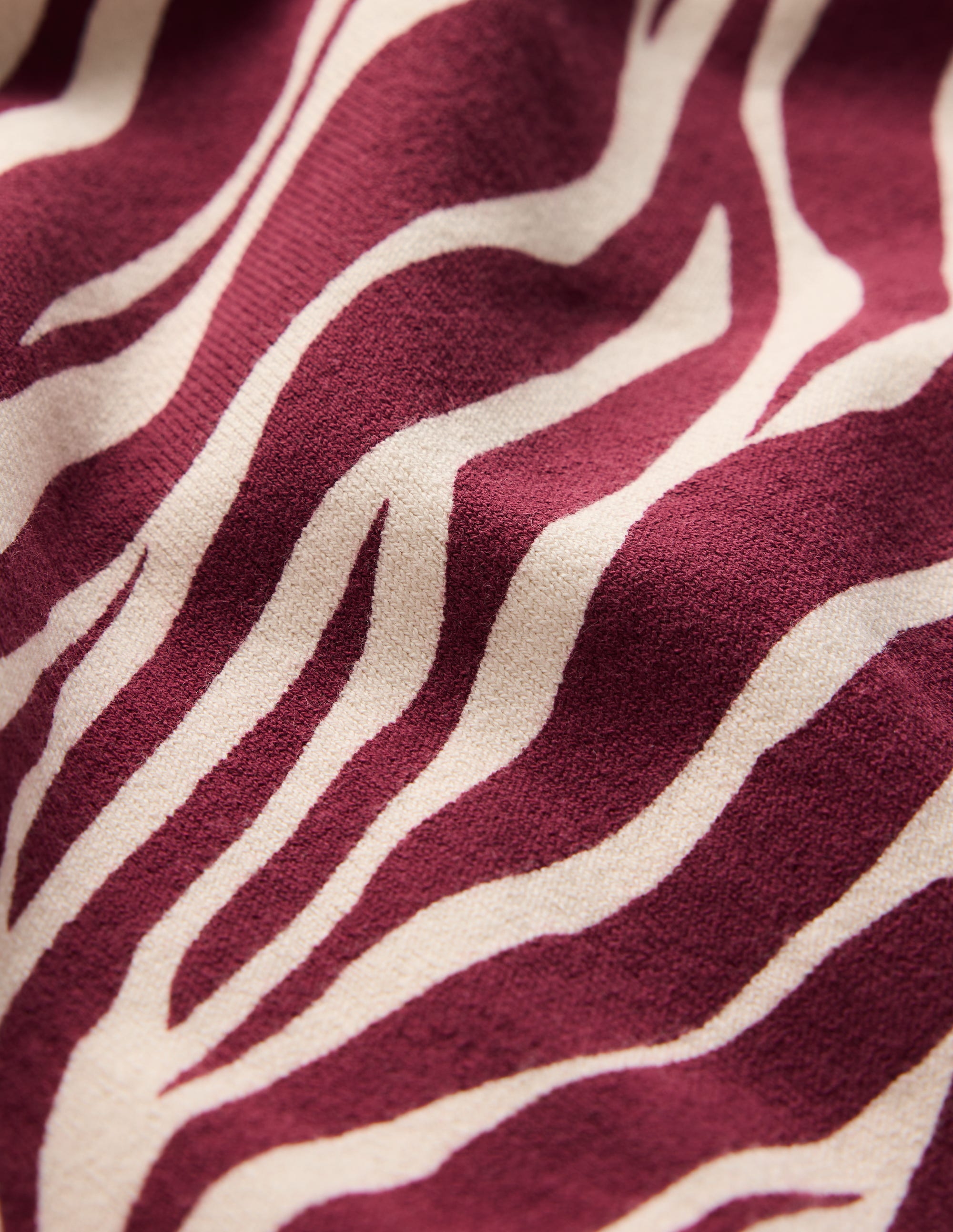 Camilla Cotton Crew Jumper-Chestnut, Zebra Swirl - Image 6