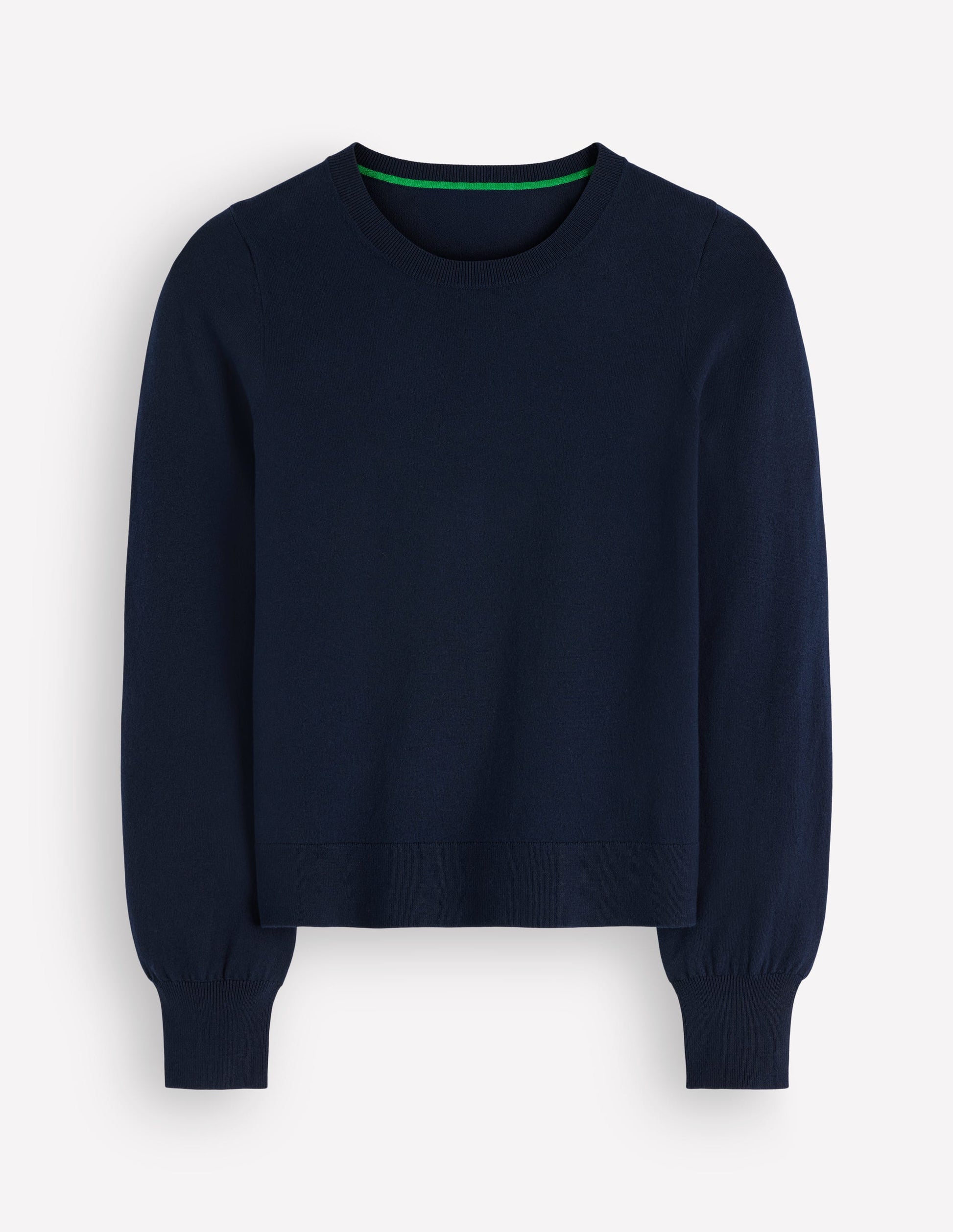 Camilla Baumwollpullover mit Rundhalsausschnitt-Marineblau-7