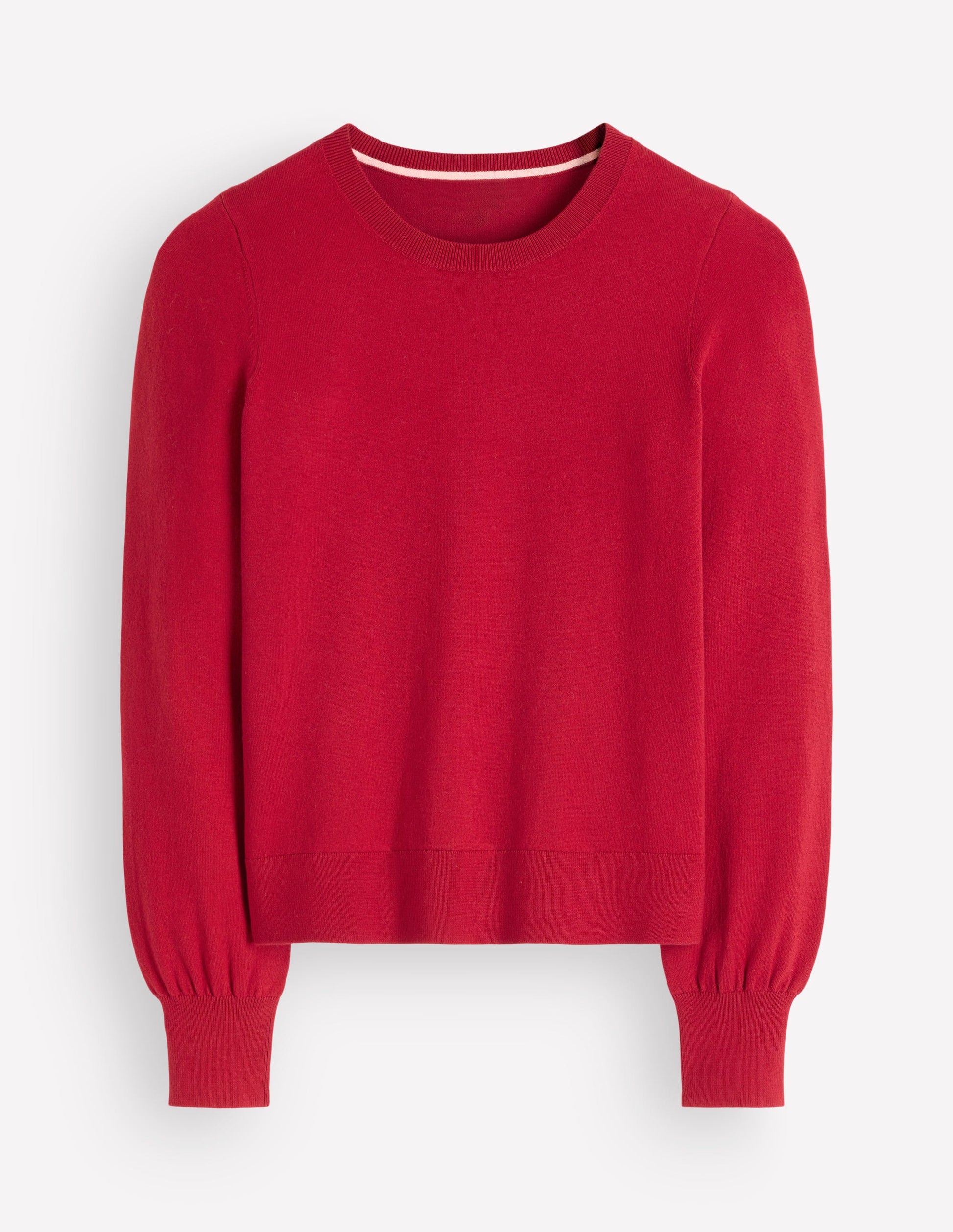 Camilla Baumwollpullover mit Rundhalsausschnitt-Purpurrot-4