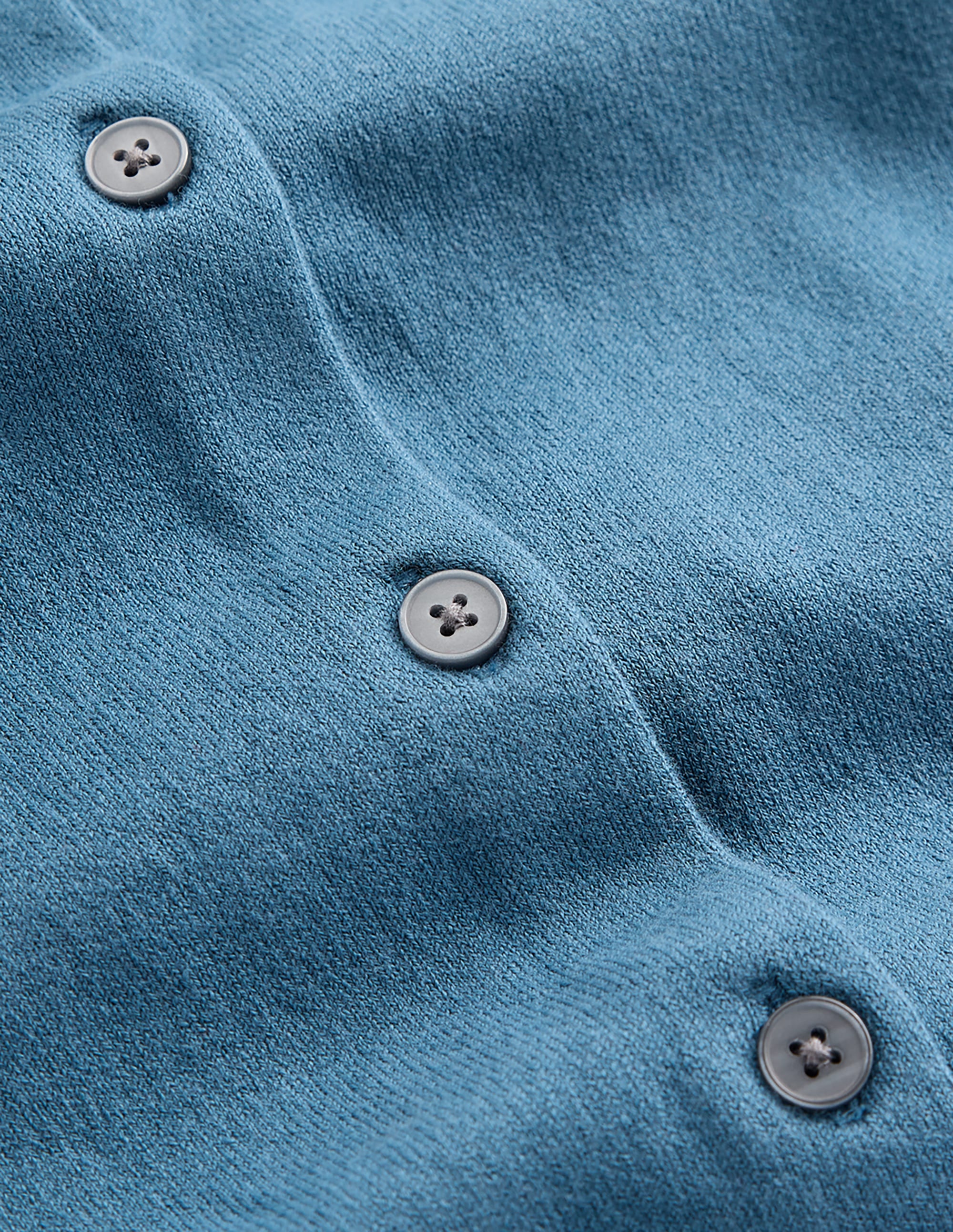 Camilla Baumwollstrickjacke mit Rundhalsausschnitt-Graublau - Image 6
