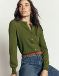 Cardigan Camilla en coton-Vert forêt