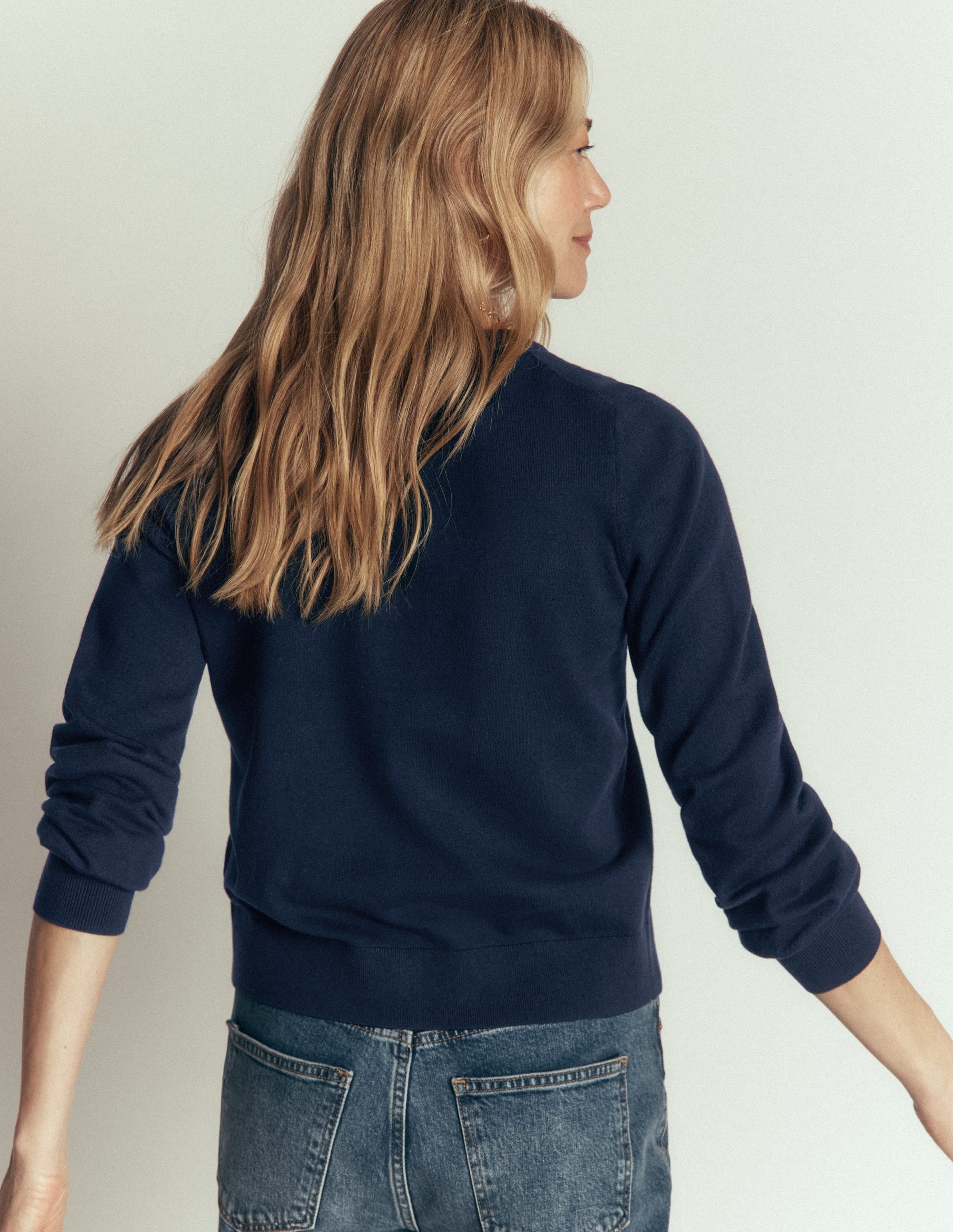 Cardigan Camilla en coton-Bleu marine - Image 3