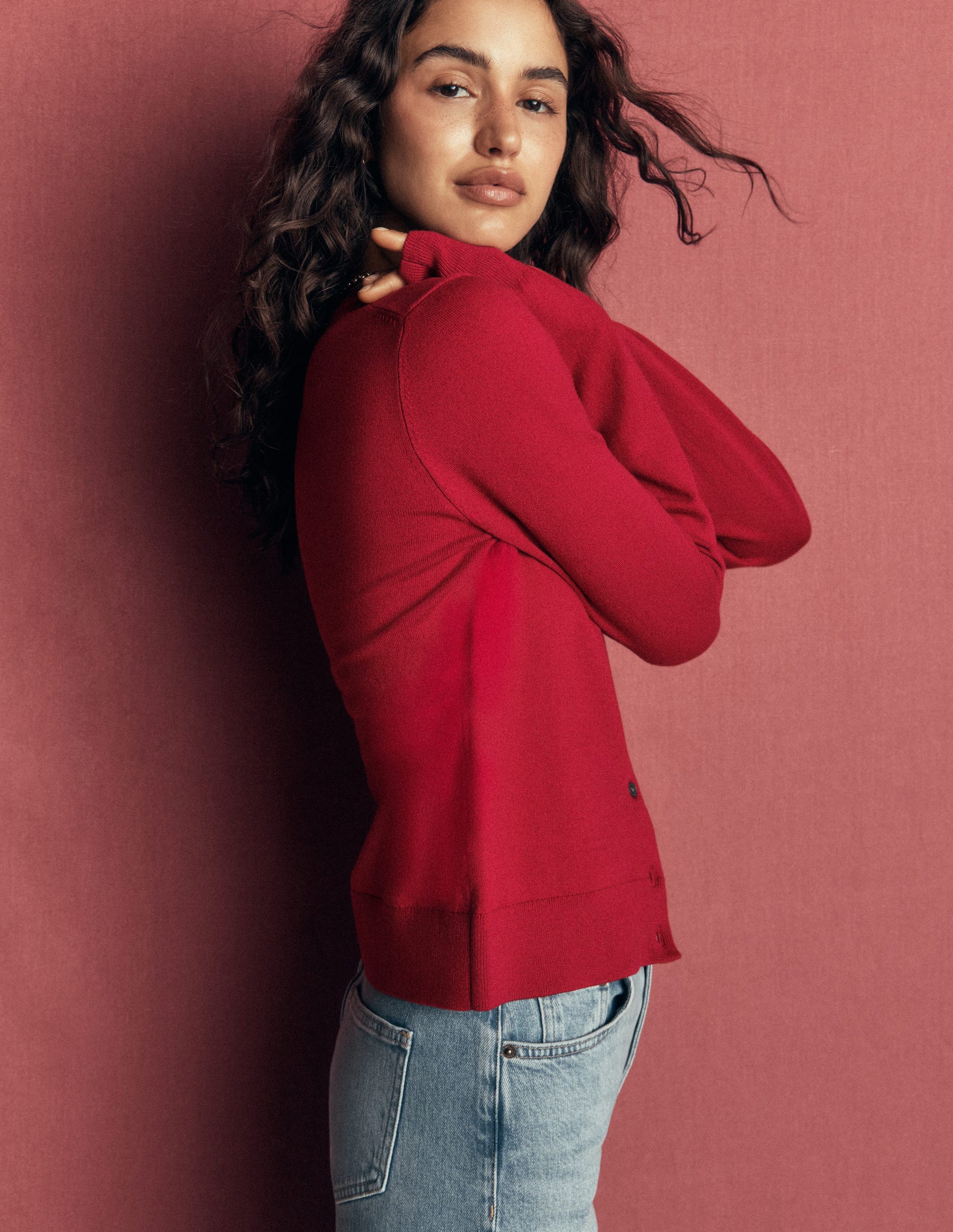 Cardigan Camilla en coton-Pourpre-3