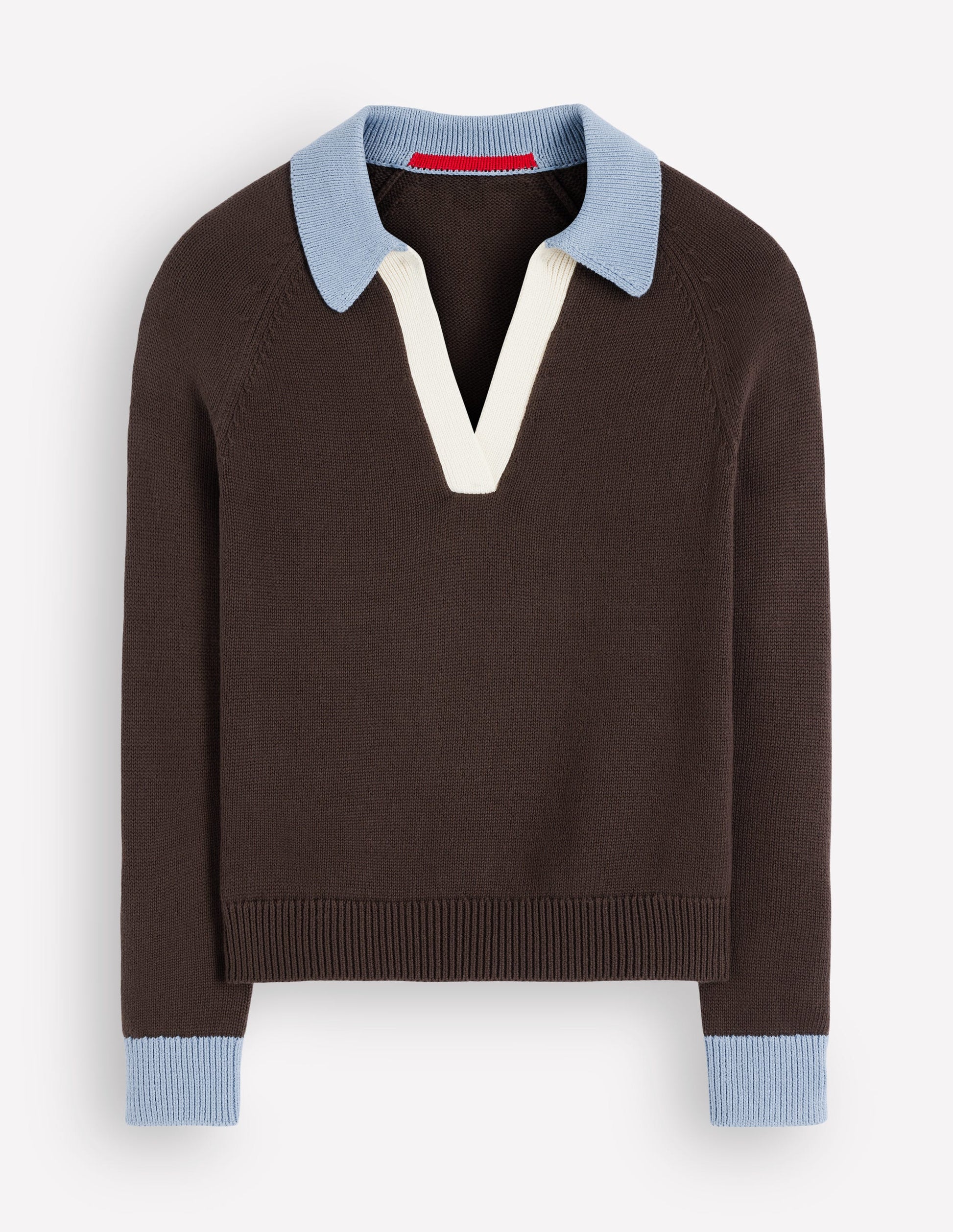 Lucy Henley-Pullover aus Baumwolle-Bitterschokolade-6