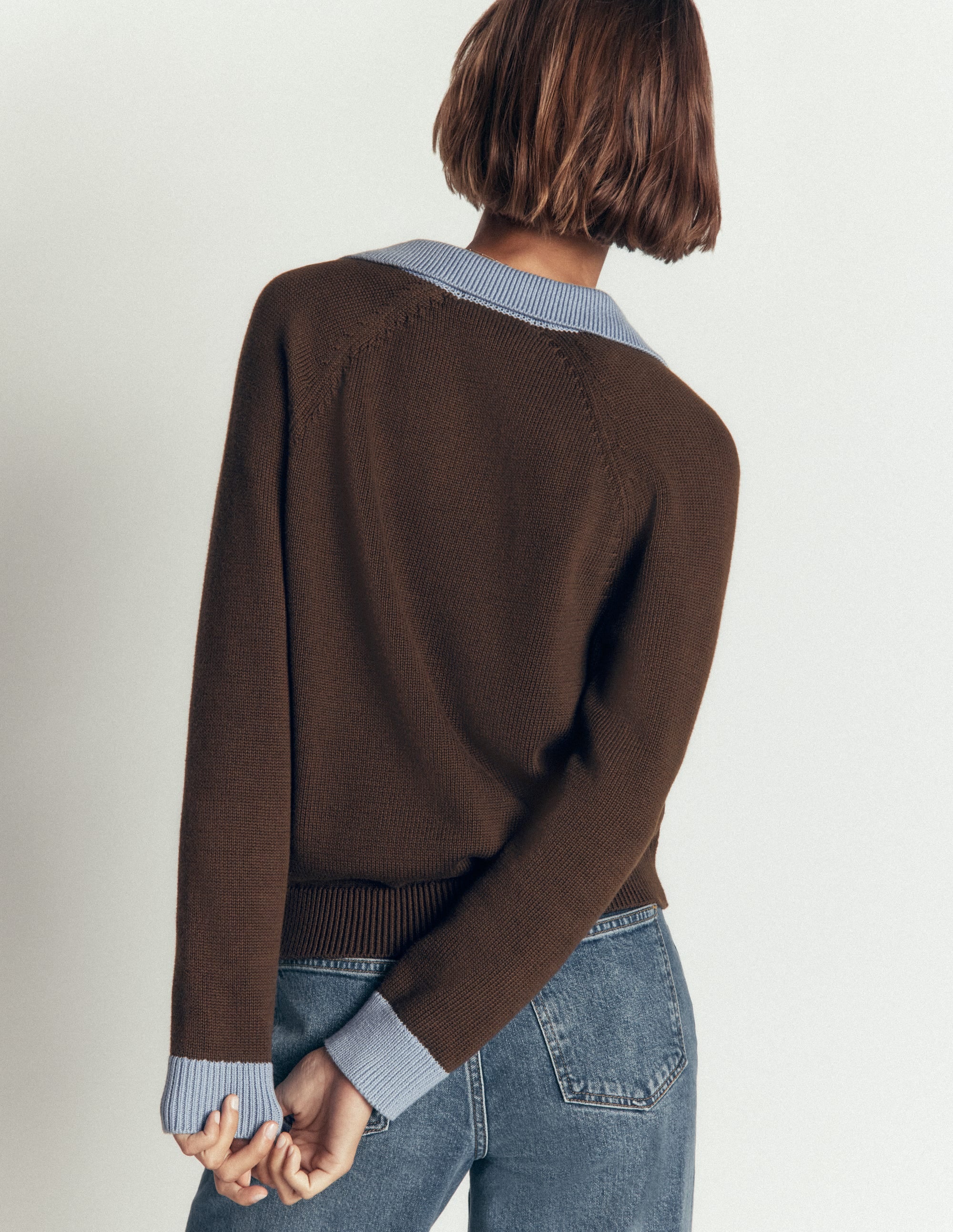 Lucy Henley-Pullover aus Baumwolle-Bitterschokolade - Image 3