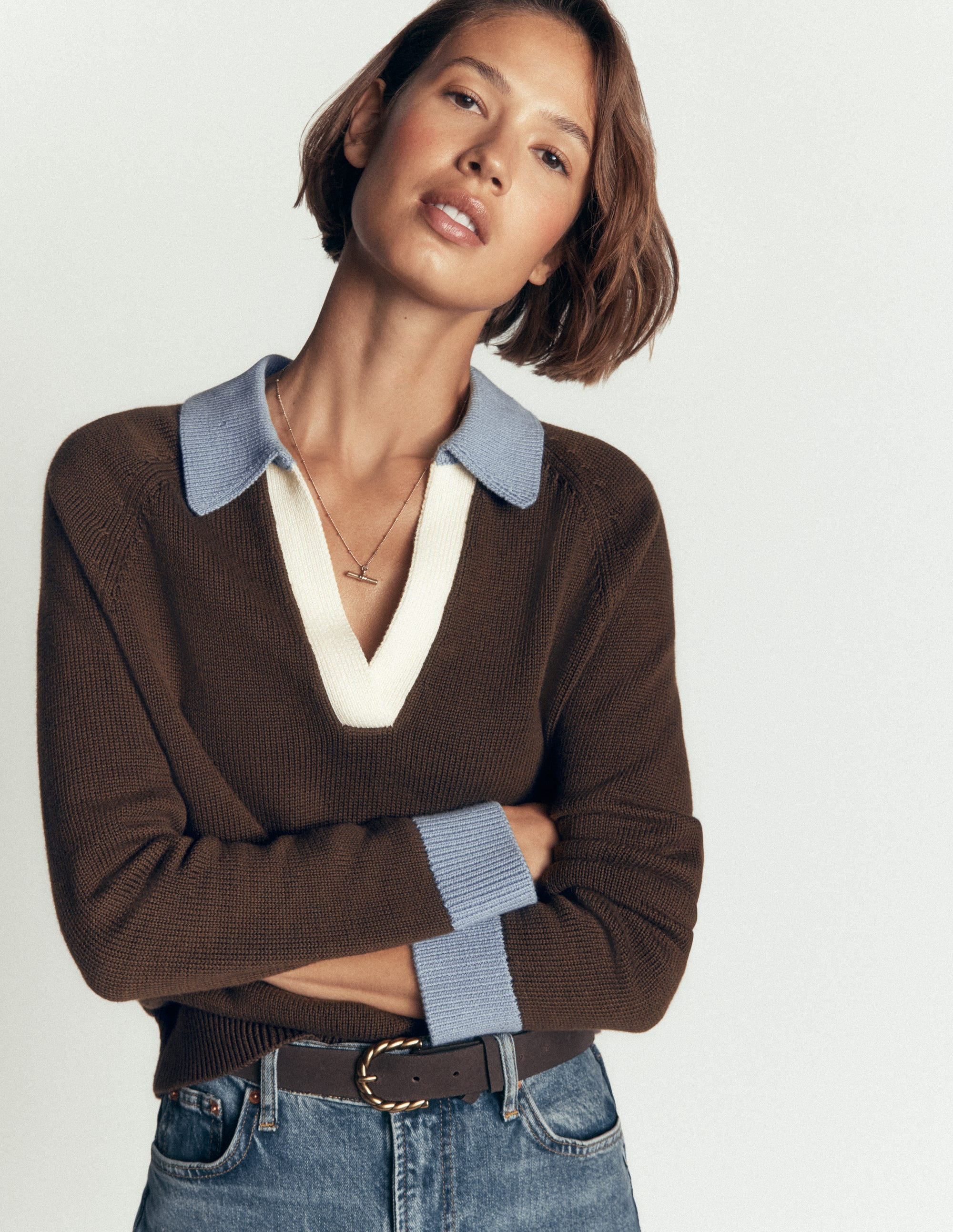 Lucy Henley-Pullover aus Baumwolle-Bitterschokolade - Image 5