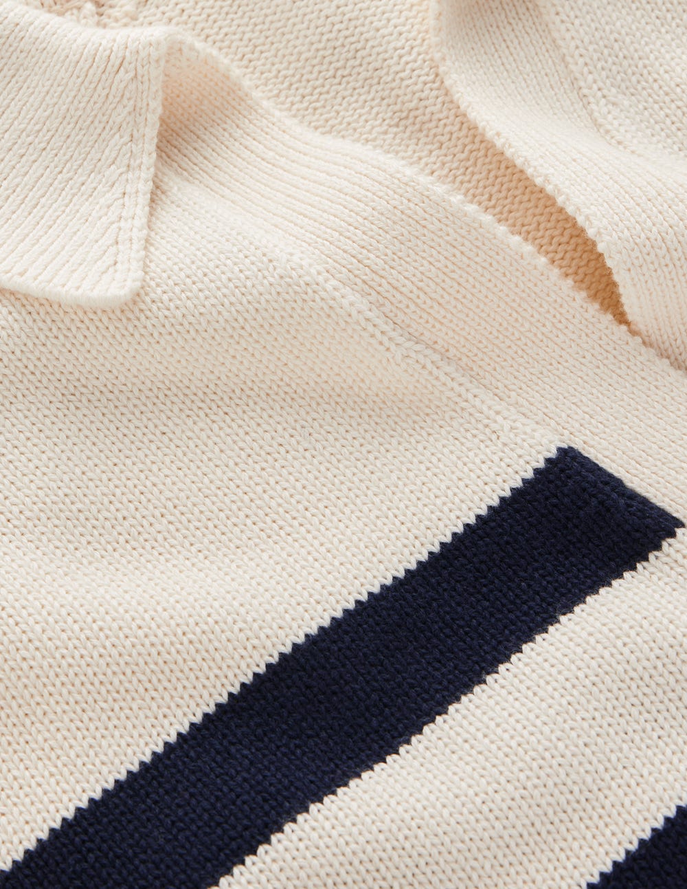 Lucy Henley-Pullover aus Baumwolle-Naturweiß/Navy, Gestreift-7