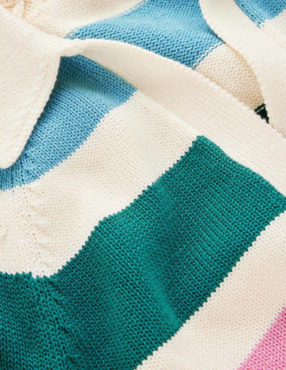 Pull Lucy à col tunisien en coton-À Rayures Multicolores-8