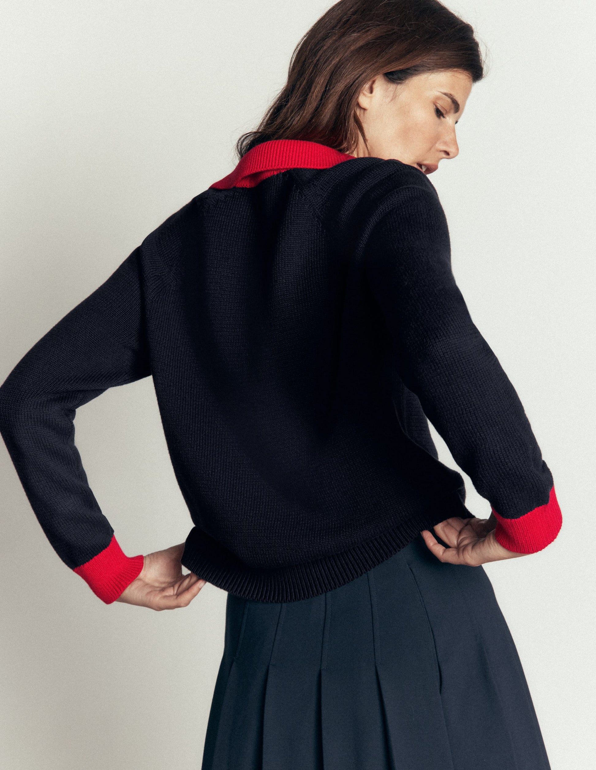 Lucy Henley-Pullover aus Baumwolle-Ecru/Chalky Pink Stripe-3