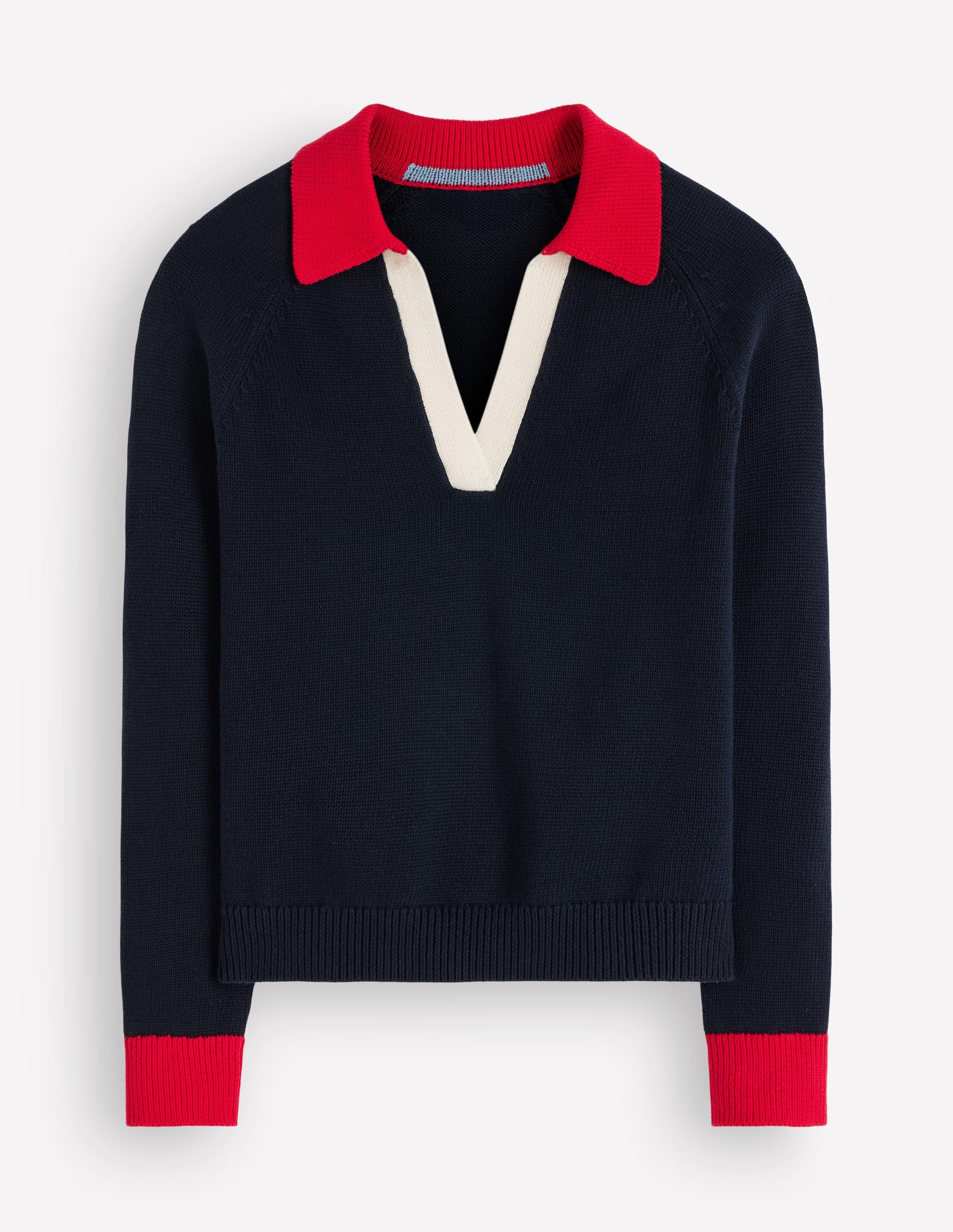 Lucy Henley-Pullover aus Baumwolle-Ecru/Chalky Pink Stripe-6
