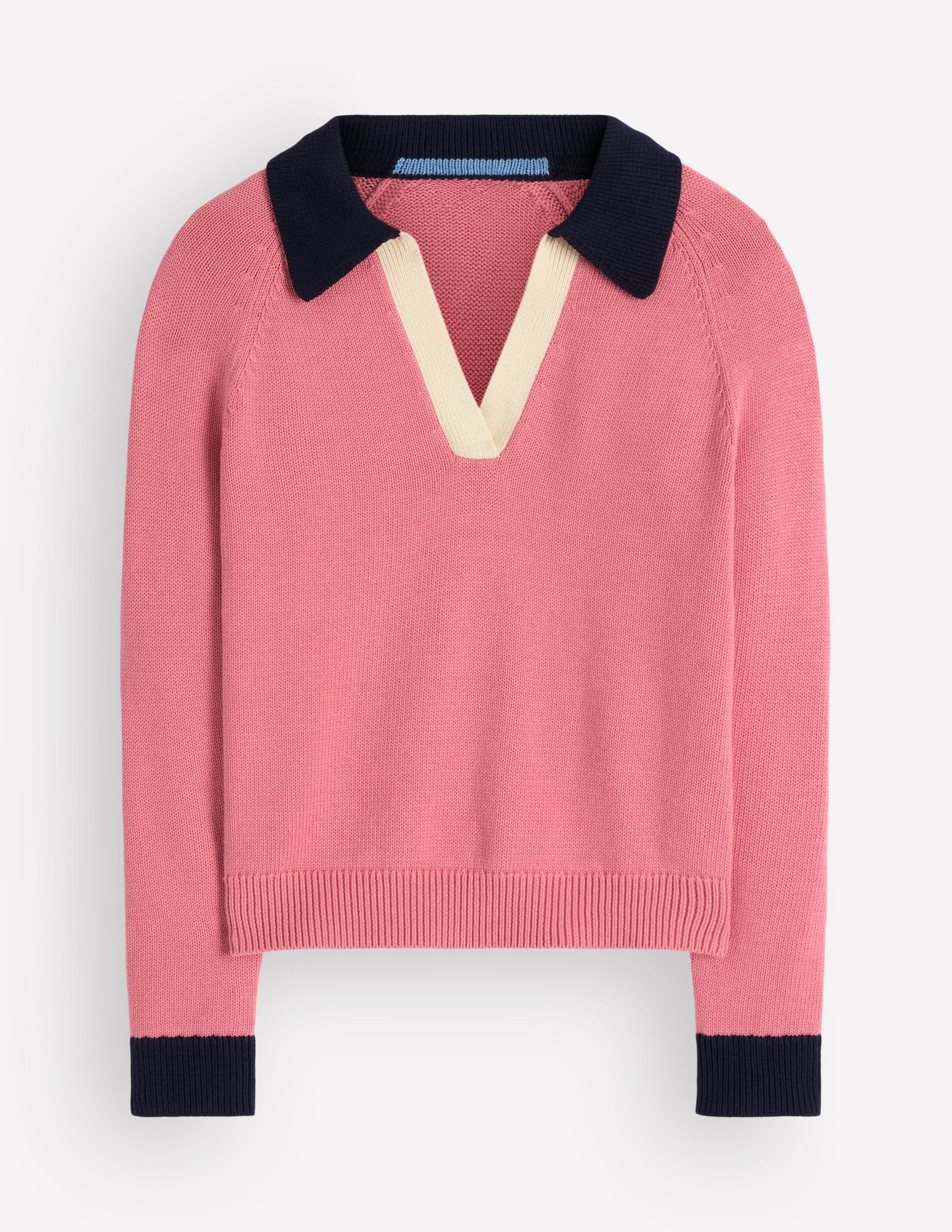 Lucy Henley-Pullover aus Baumwolle-Kirschblütenrosa-5