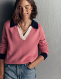 Lucy Henley-Pullover aus Baumwolle-Kirschblütenrosa