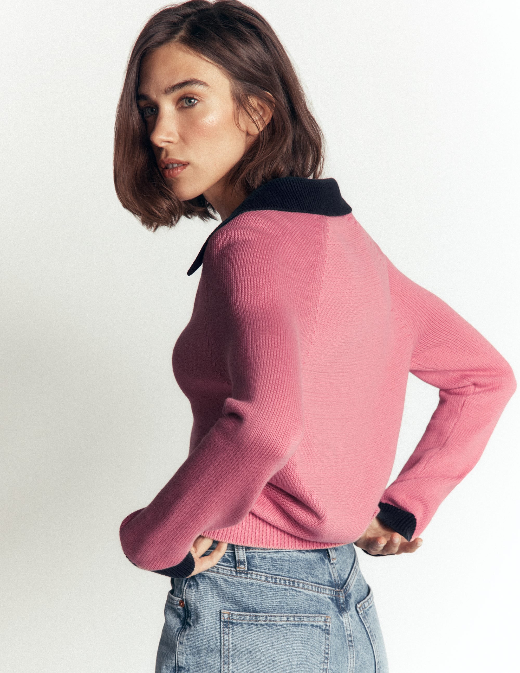 Lucy Henley-Pullover aus Baumwolle-Kirschblütenrosa - Image 3
