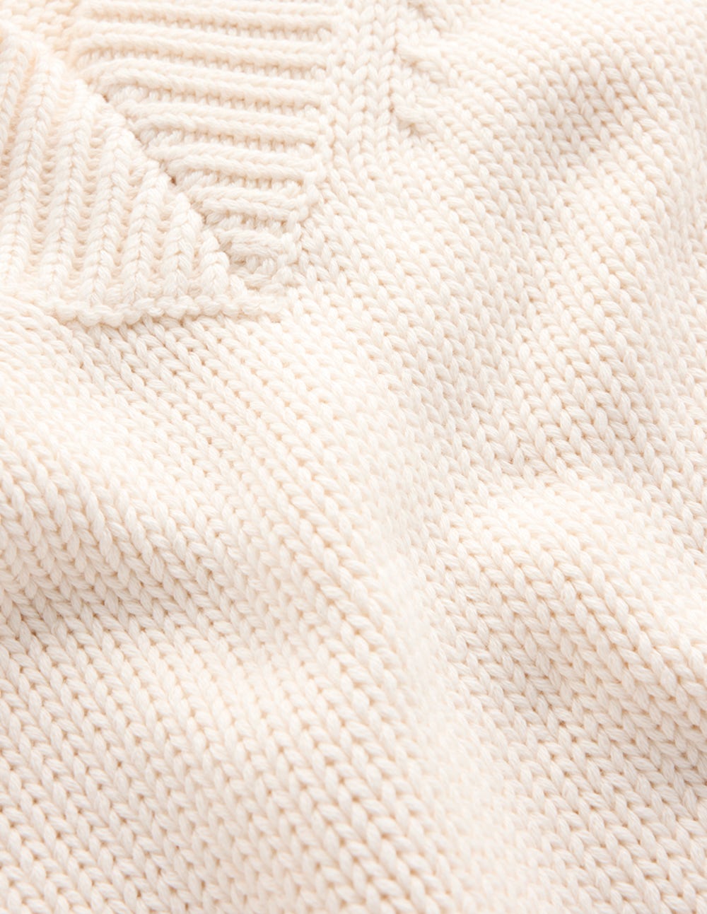 Lucy Baumwollpullover mit V-Ausschnitt-Naturweiß - Image 9