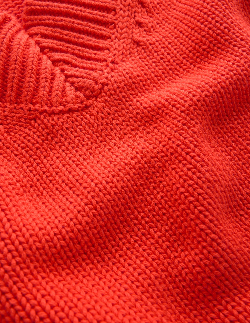 Lucy Baumwollpullover mit V-Ausschnitt-Abendrot-Orange-9