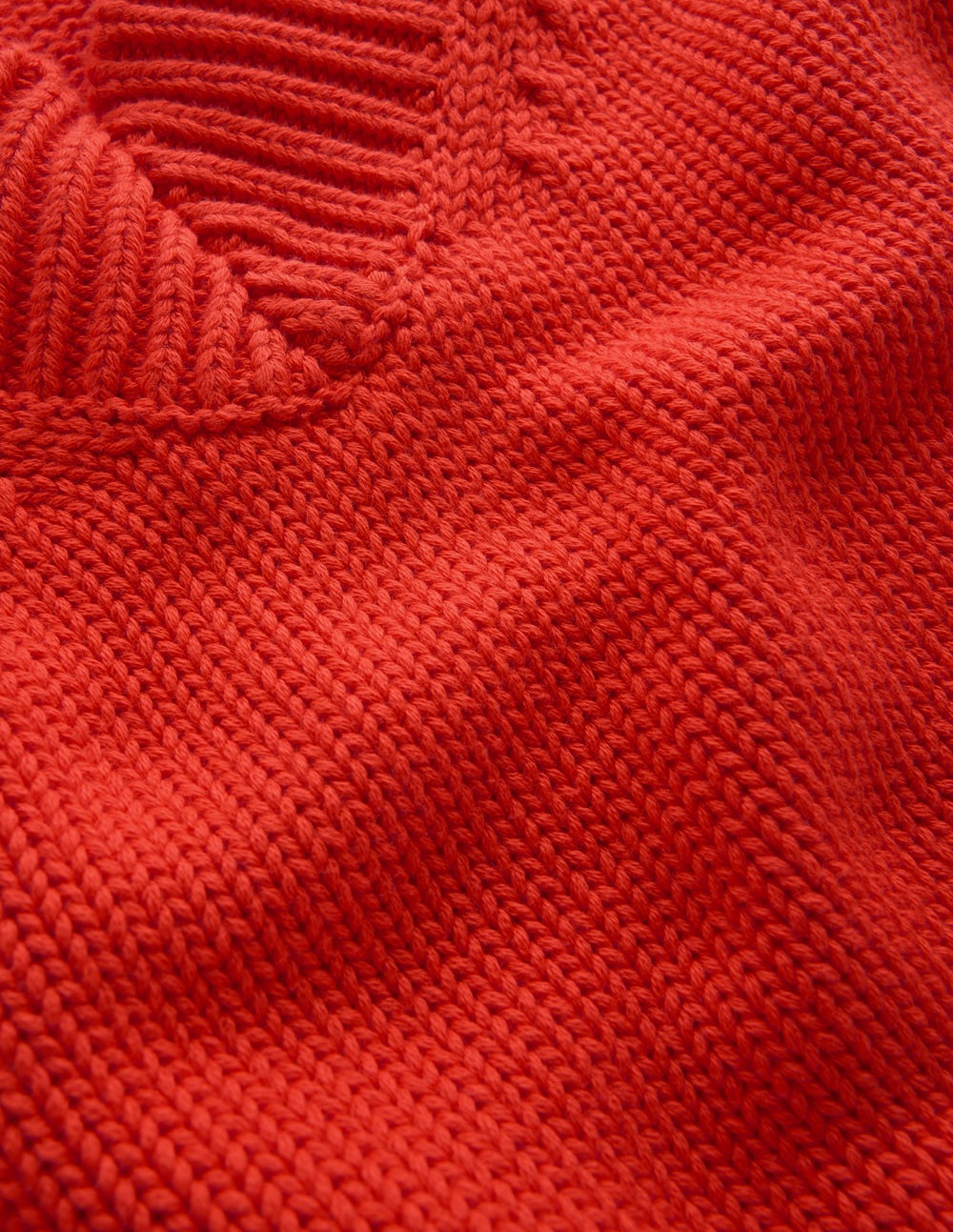 Lucy Cotton V-neck Jumper-Sunset Orange-9