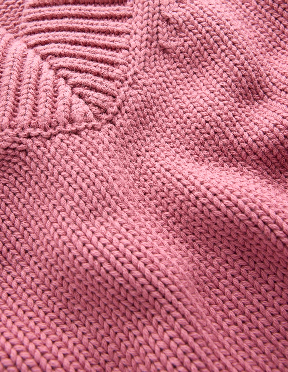 Lucy Baumwollpullover mit V-Ausschnitt-Rosa Heide-12