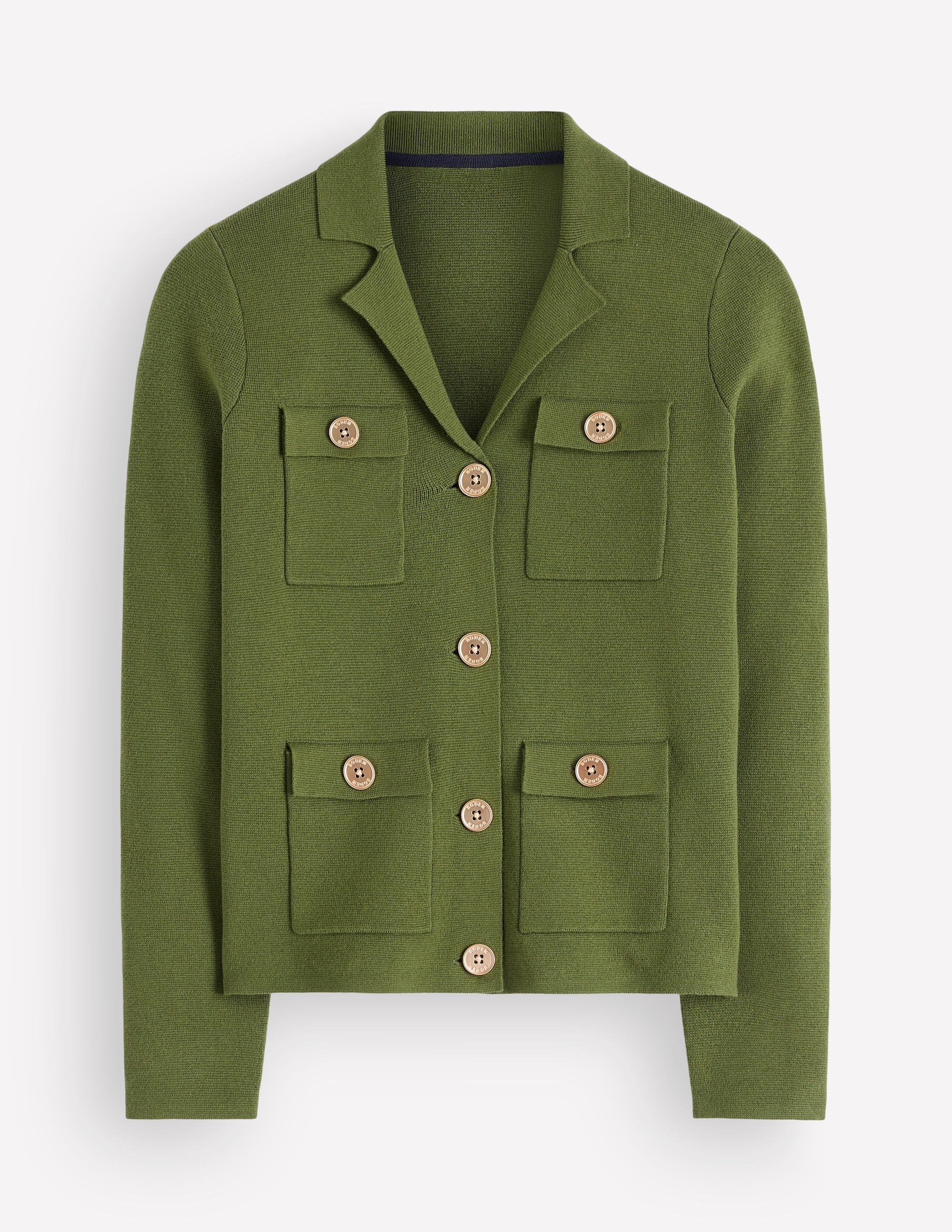 Veste en maille Phoebe à col-Vert forêt - Image 5