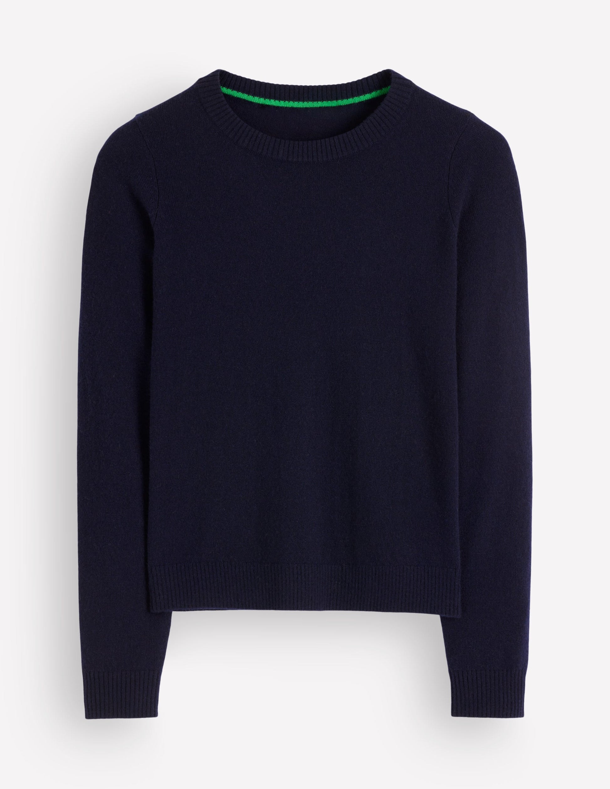 Elsie Kaschmirpullover mit Rundhalsausschnitt-Marineblau-5
