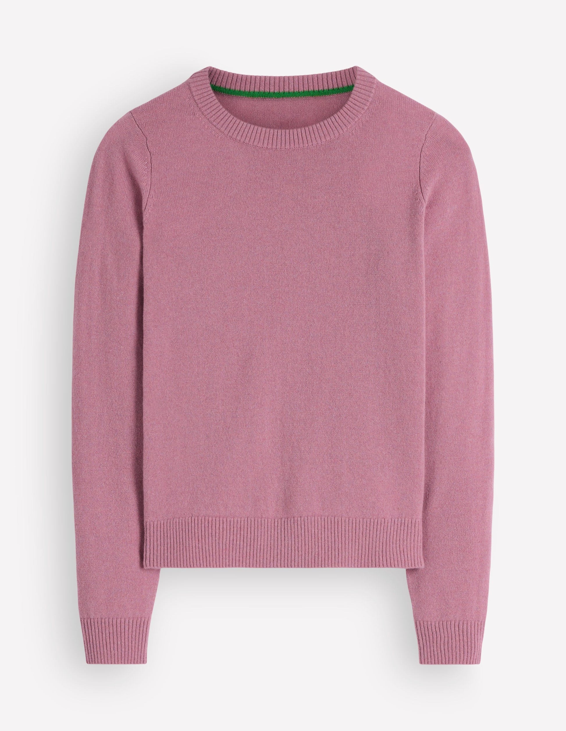Elsie Kaschmirpullover mit Rundhalsausschnitt-Rosa Heide-4