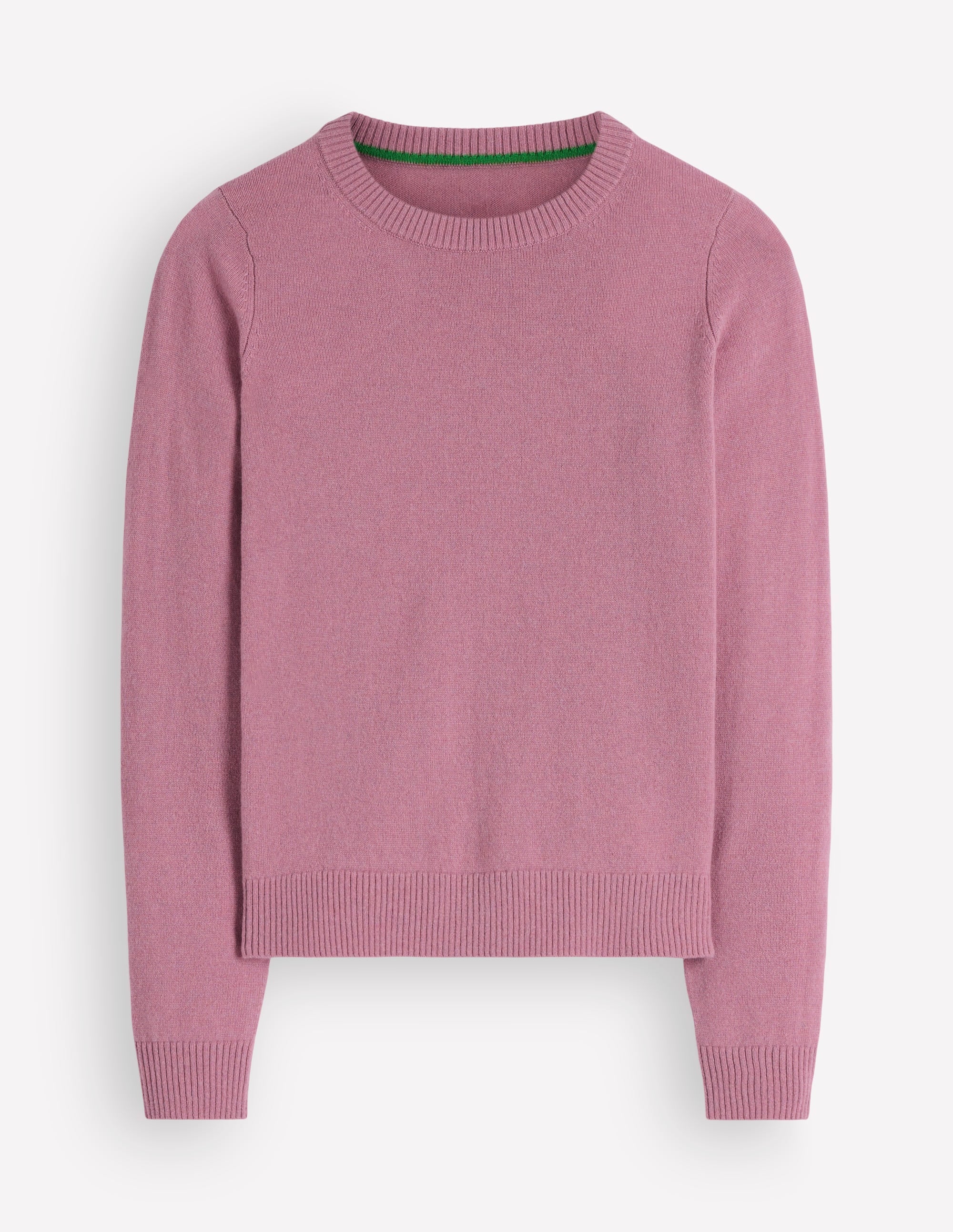 Elsie Kaschmirpullover mit Rundhalsausschnitt-Rosa Heide - Image 4