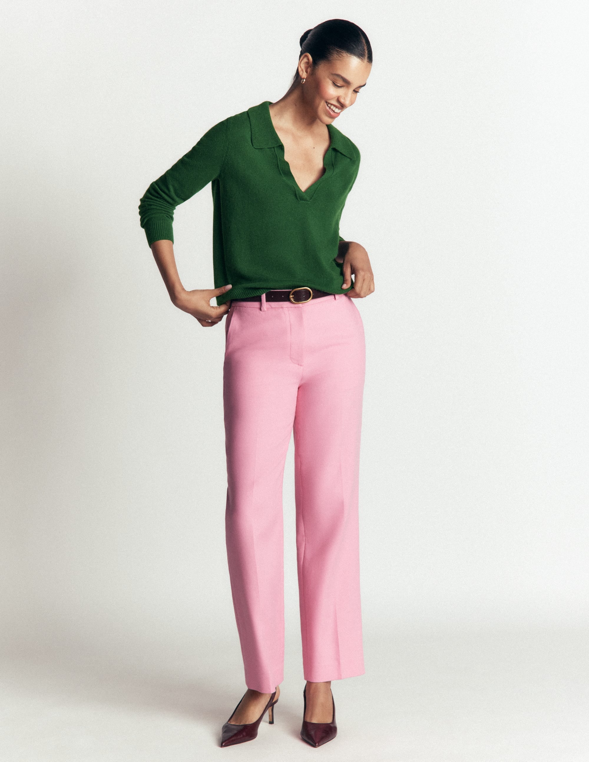 Elsie Henley-Pullover aus Kaschmir-Frisches Grün - Image 4