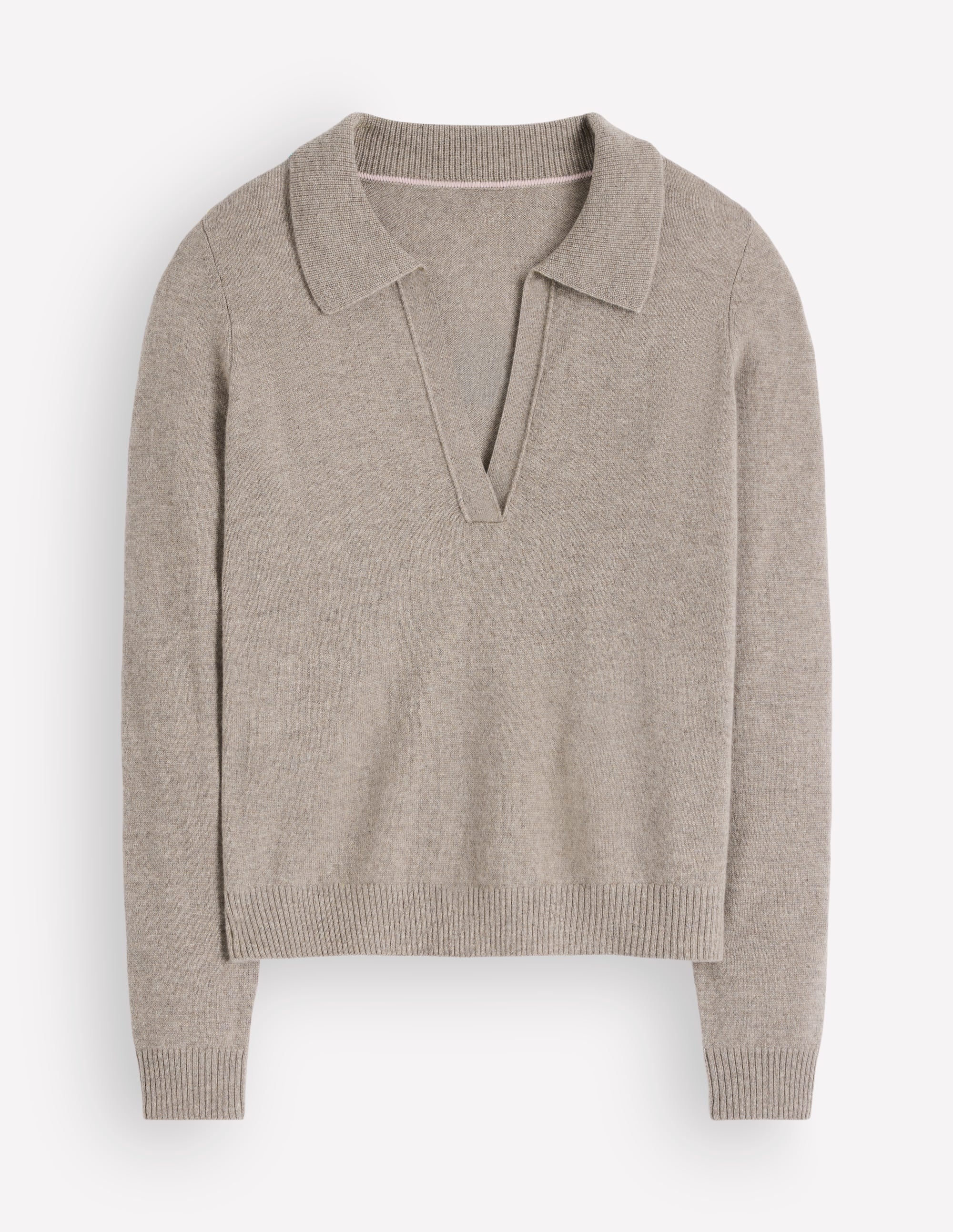 Pull col tunisien Elsie en cachemire-Gris agate - Image 5