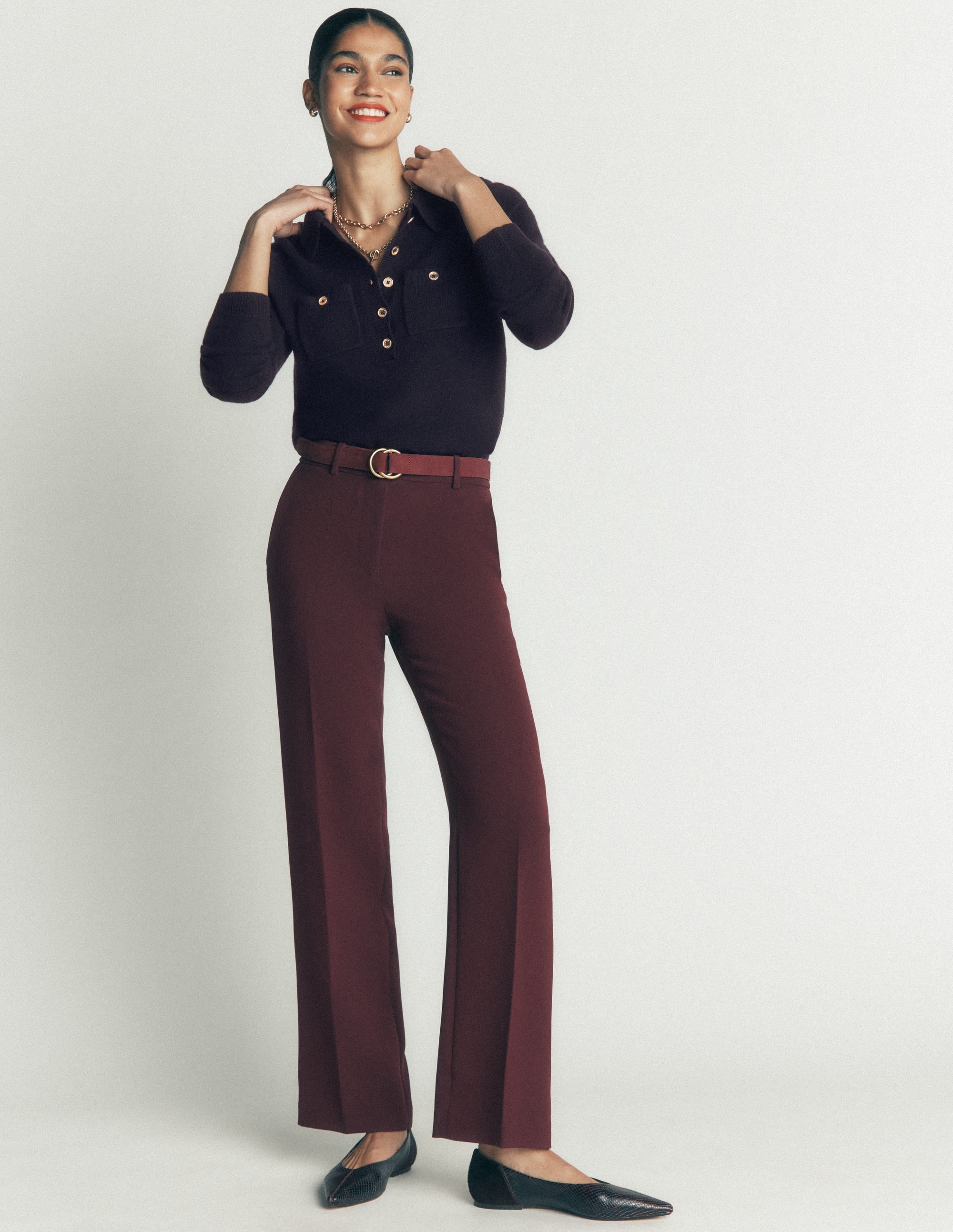 Marianne Pullover aus Merinowolle-Marineblau - Image 5
