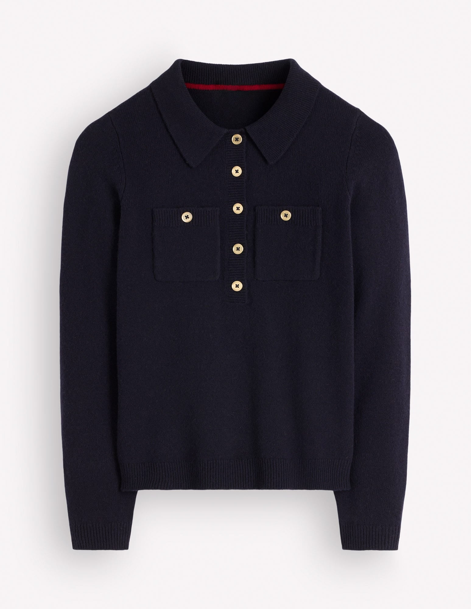 Marianne Pullover aus Merinowolle-Marineblau-6