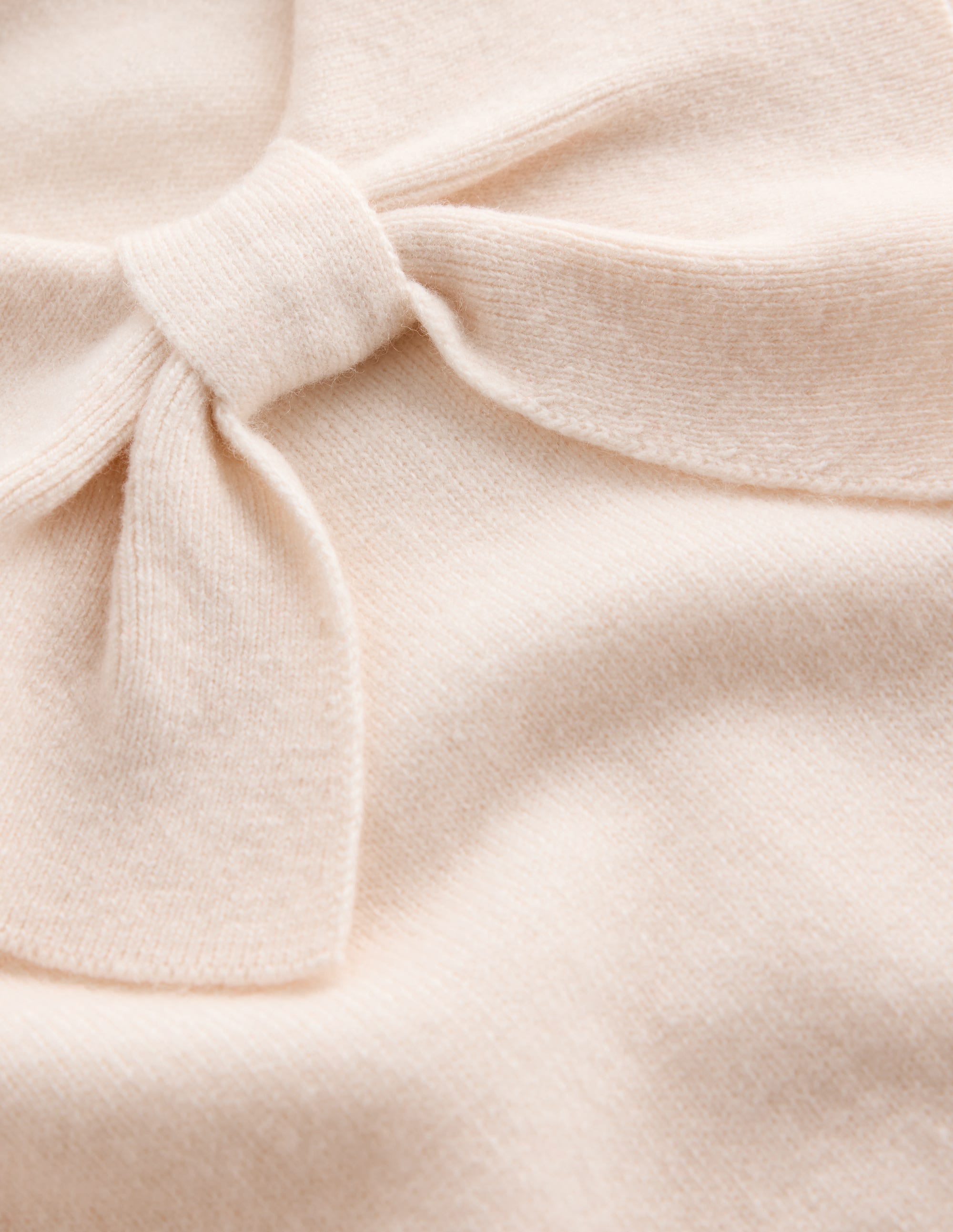 Strickpullover mit Schleife am Ausschnitt-Naturweiß - Image 6